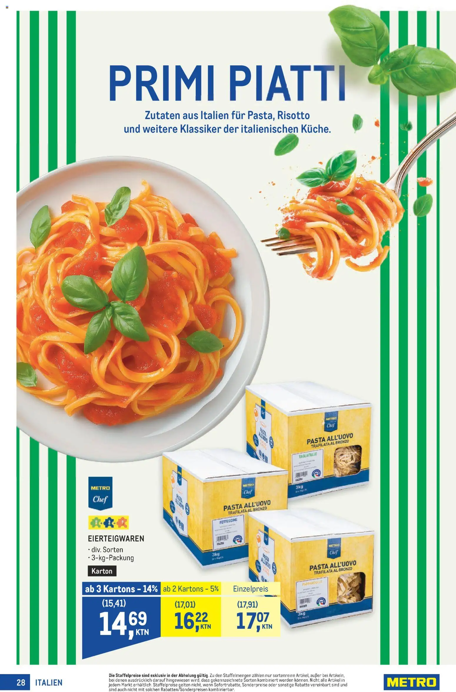 Metro angebote Profi gültig ab 01.10.2026 | Seite: 28 | Produkte: Pasta, Zutaten