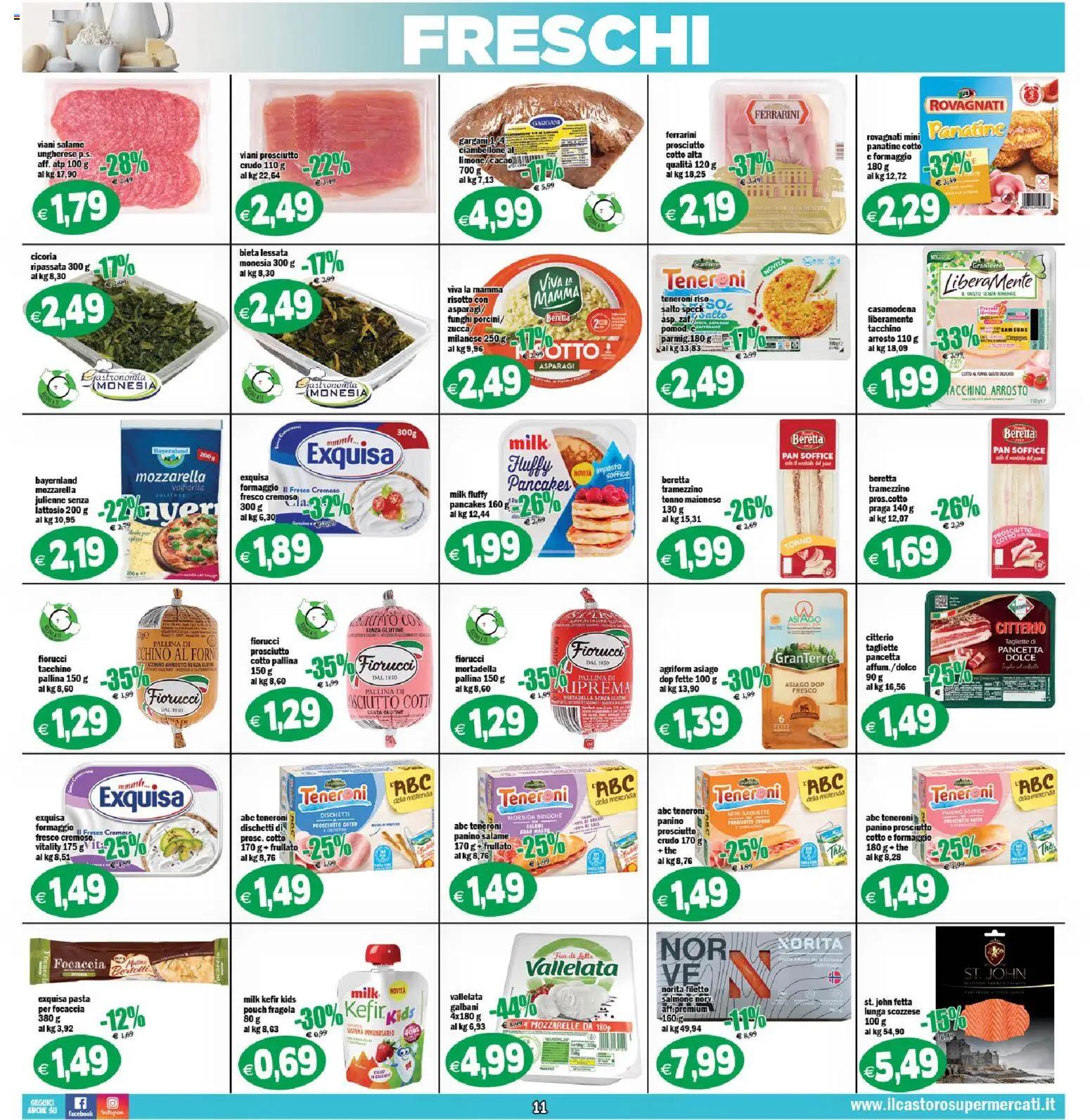 Volantino Il Castoro del 21/08/2026 | Pagina: 11 | Prodotti: Tacchino, Latte, Asparagi, Tramezzino