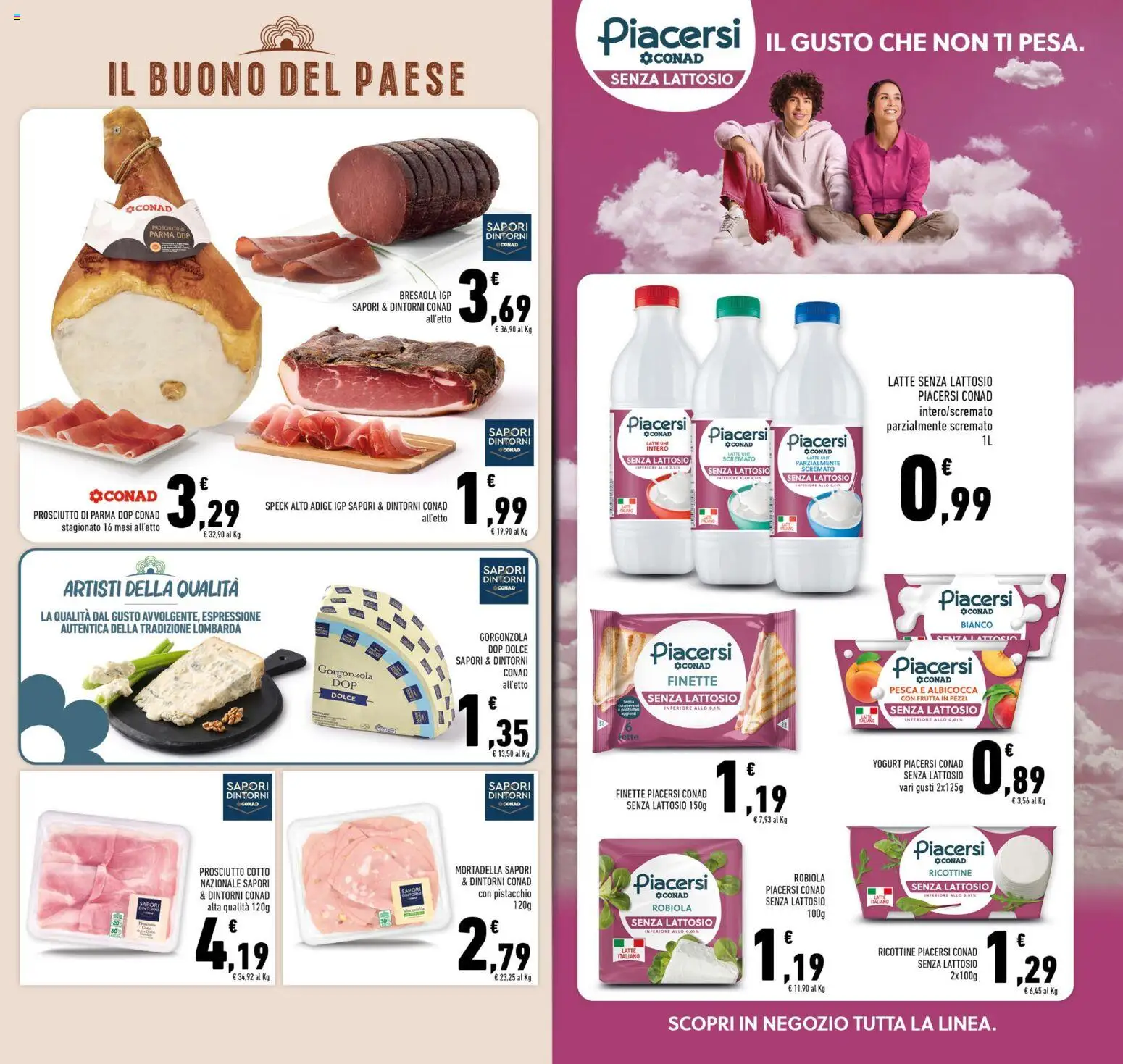 Volantino Conad del 23/09/2026 | Pagina: 9 | Prodotti: Prosciutto Cotto, Pesca, Ricotta, Gorgonzola