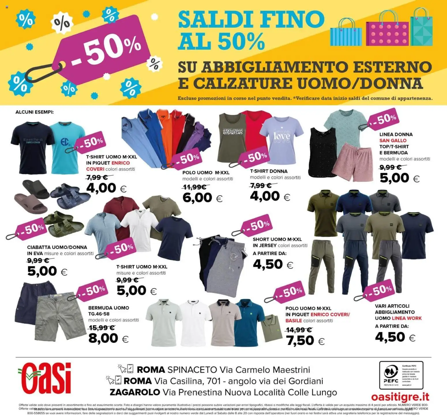 Volantino Oasi del 02/07/2026 | Pagina: 28 | Prodotti: Bermuda, Data, Polo