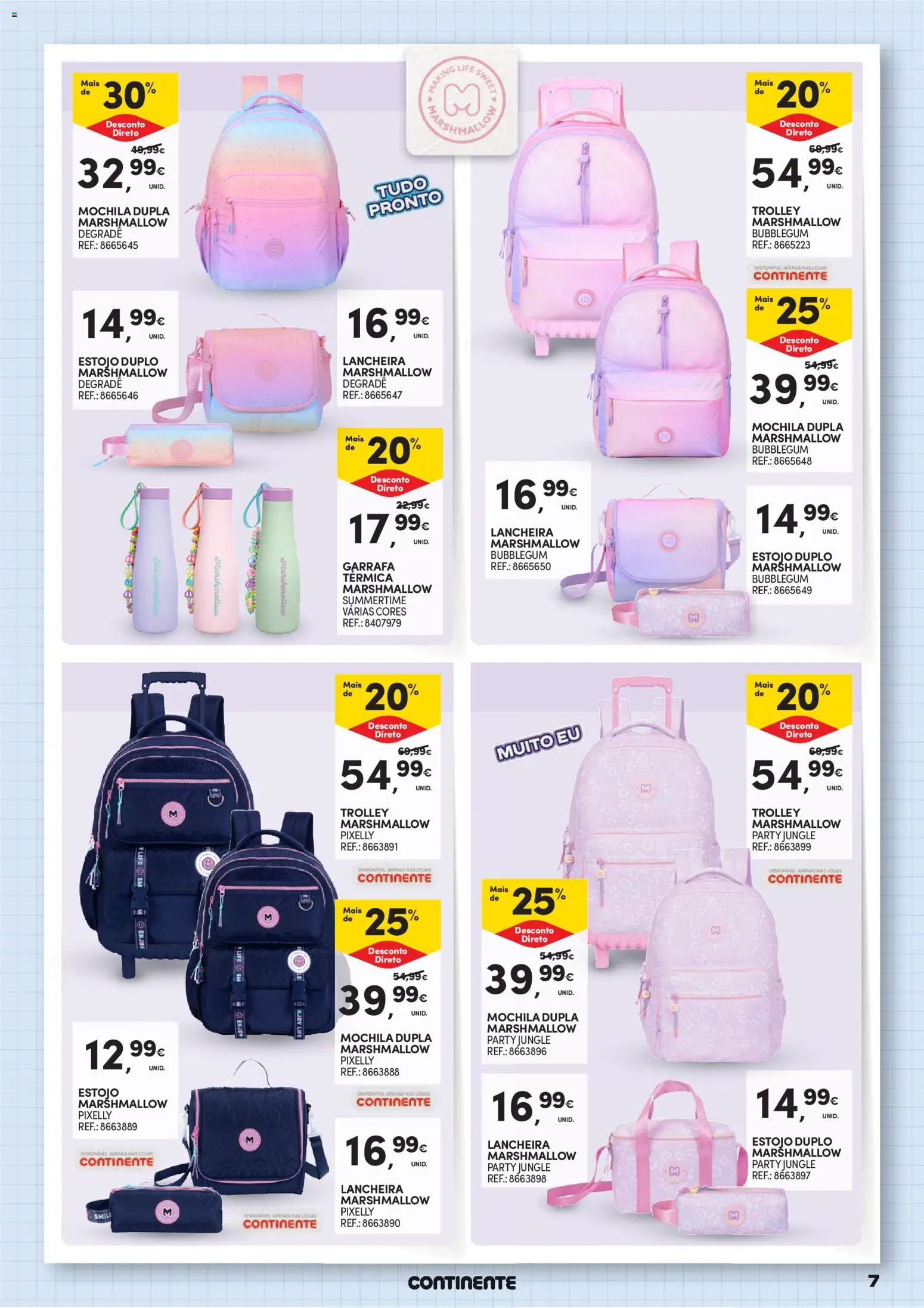 Continente Regresso às Aulas Na escola de toda a gente │ válido de 11/08/2026 | Página: 7 | Produtos: Mochila