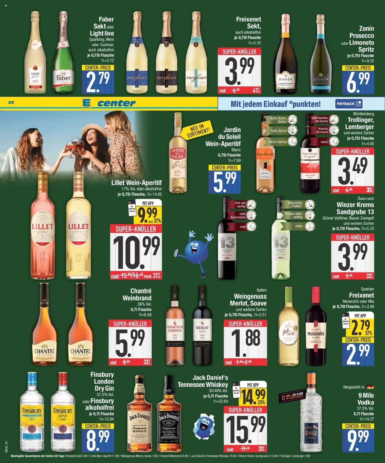 Edeka prospekt Ingolstadt-Gerolfing – gültig ab 20.07.2026 | Seite: 22 | Produkte: Sekt, Merlot, Chantré, Vodka