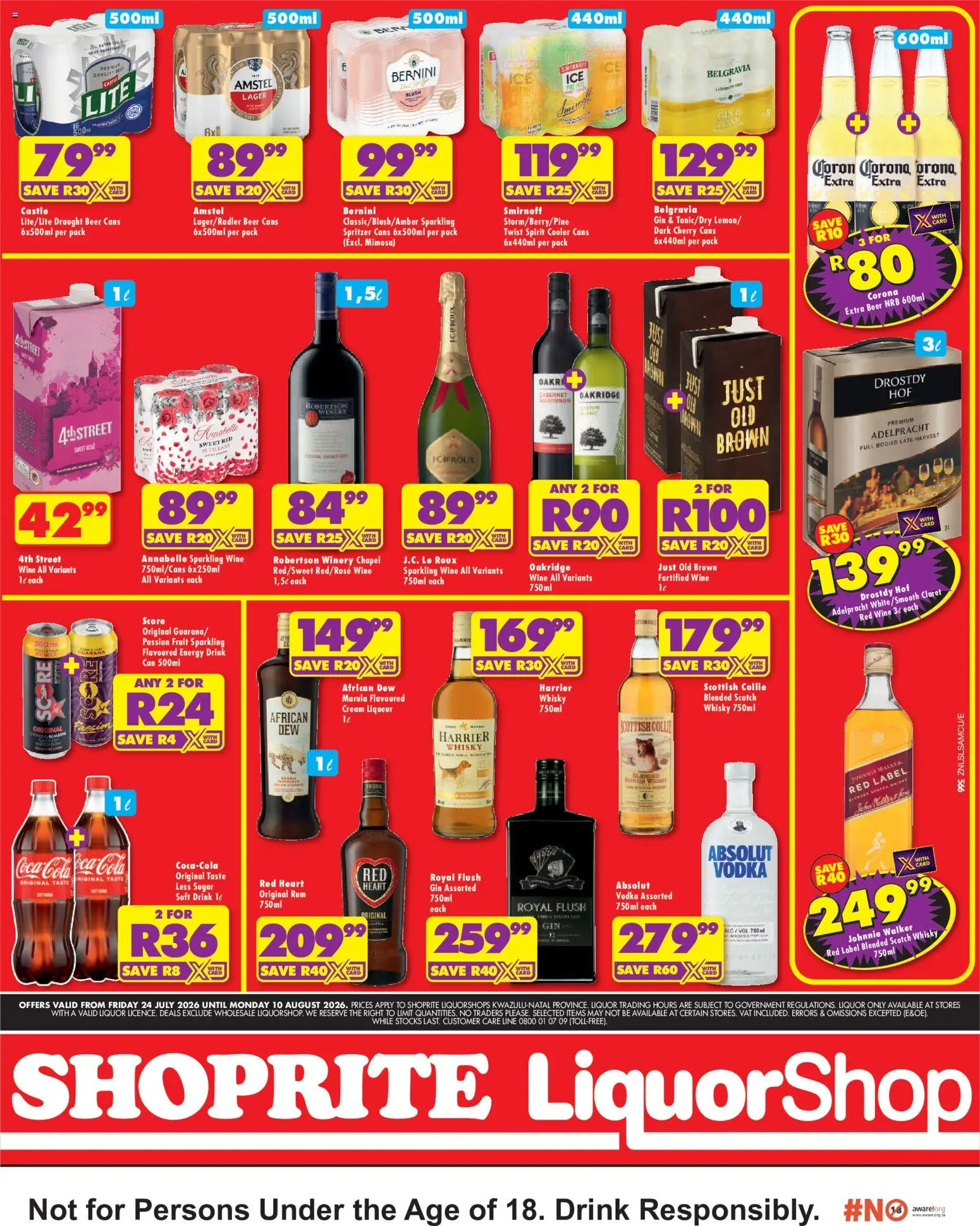 New Shoprite catalogue – valid from 24/07/2026 | Page: 2 | Products: Rum, Cooler, Blush, Cream