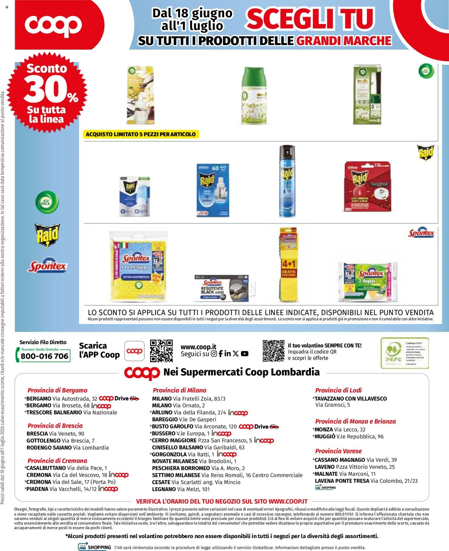 Volantino COOP del 18.06.2026 | Pagina: 12 | Prodotti: Spugna, Balsamo, Data, Fan