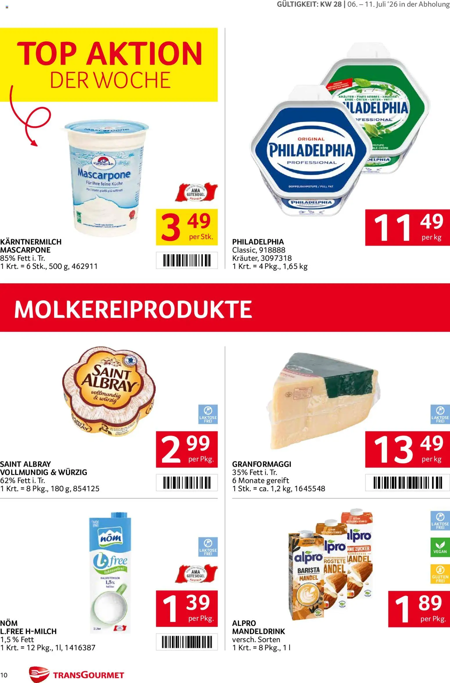 Transgourmet Flugblatt gültig ab 06.07.2026 | Seite: 10 | Produkte: Zucker