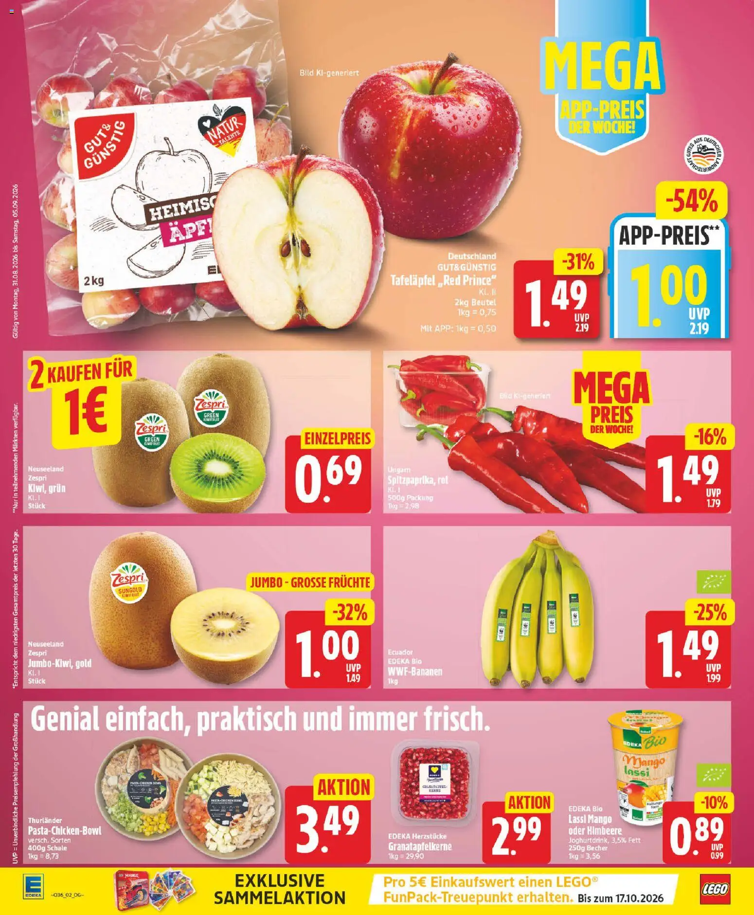 Edeka Prospekt – gültig ab 31.08.2026 | Seite: 2 | Produkte: Mango, Himbeere