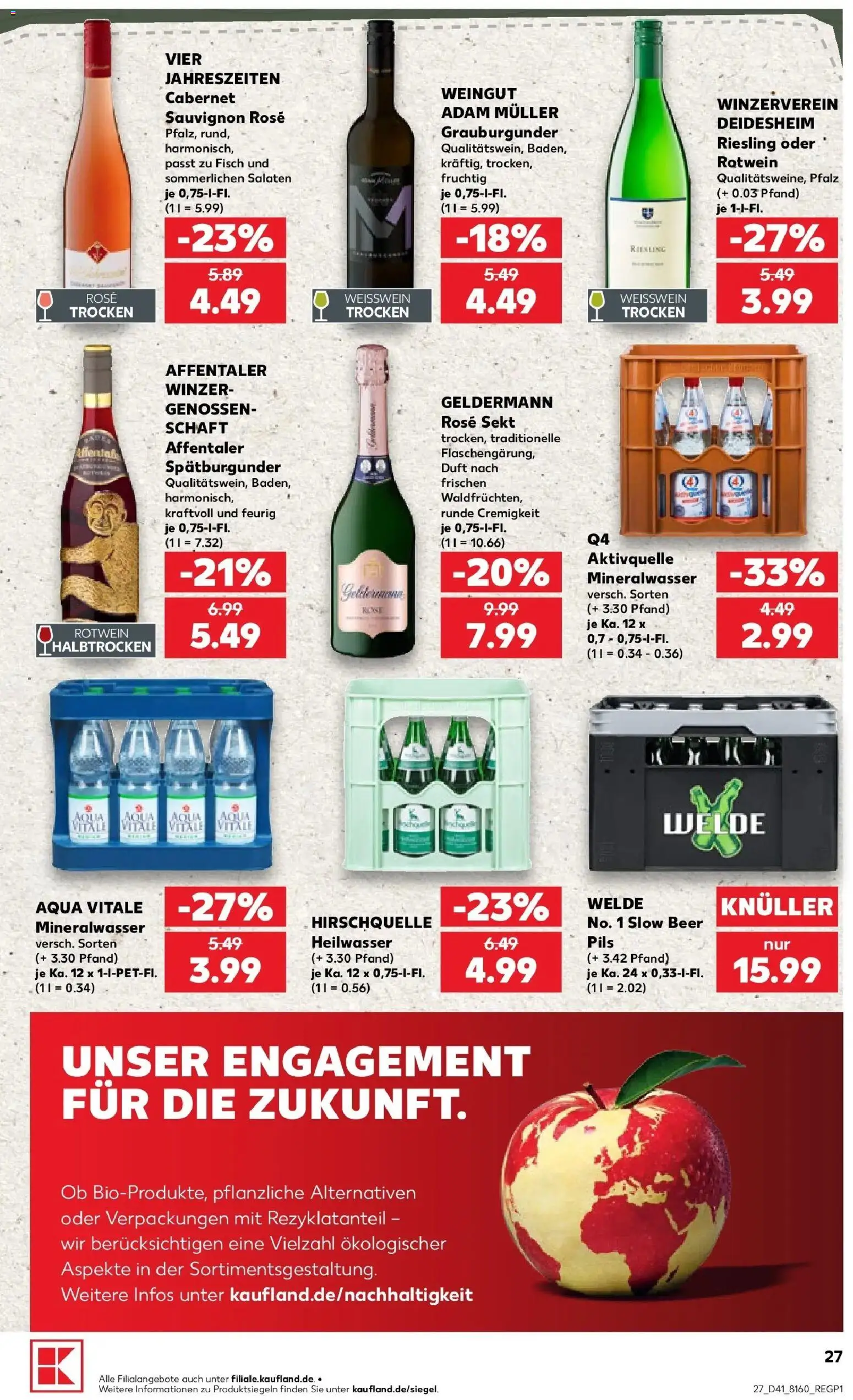 Prospekt Kaufland ab 05.10.2026 » Angebote Online zum Blättern | Seite: 37 | Produkte: Weißwein, Pils, Duft, Fisch