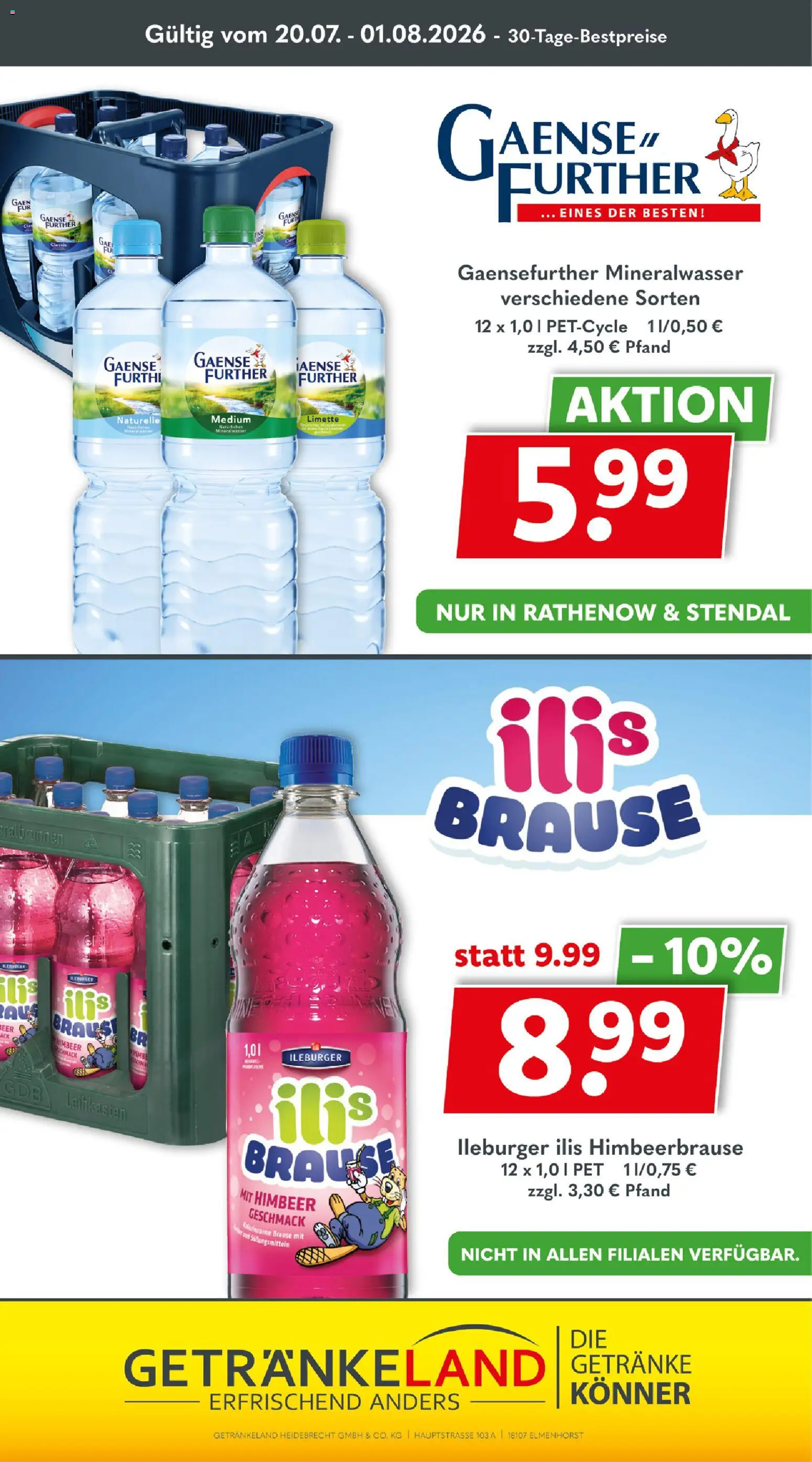 Getränkeland Prospekt – gültig ab 20.07.2026 | Seite: 10 | Produkte: Mineralwasser, Limette