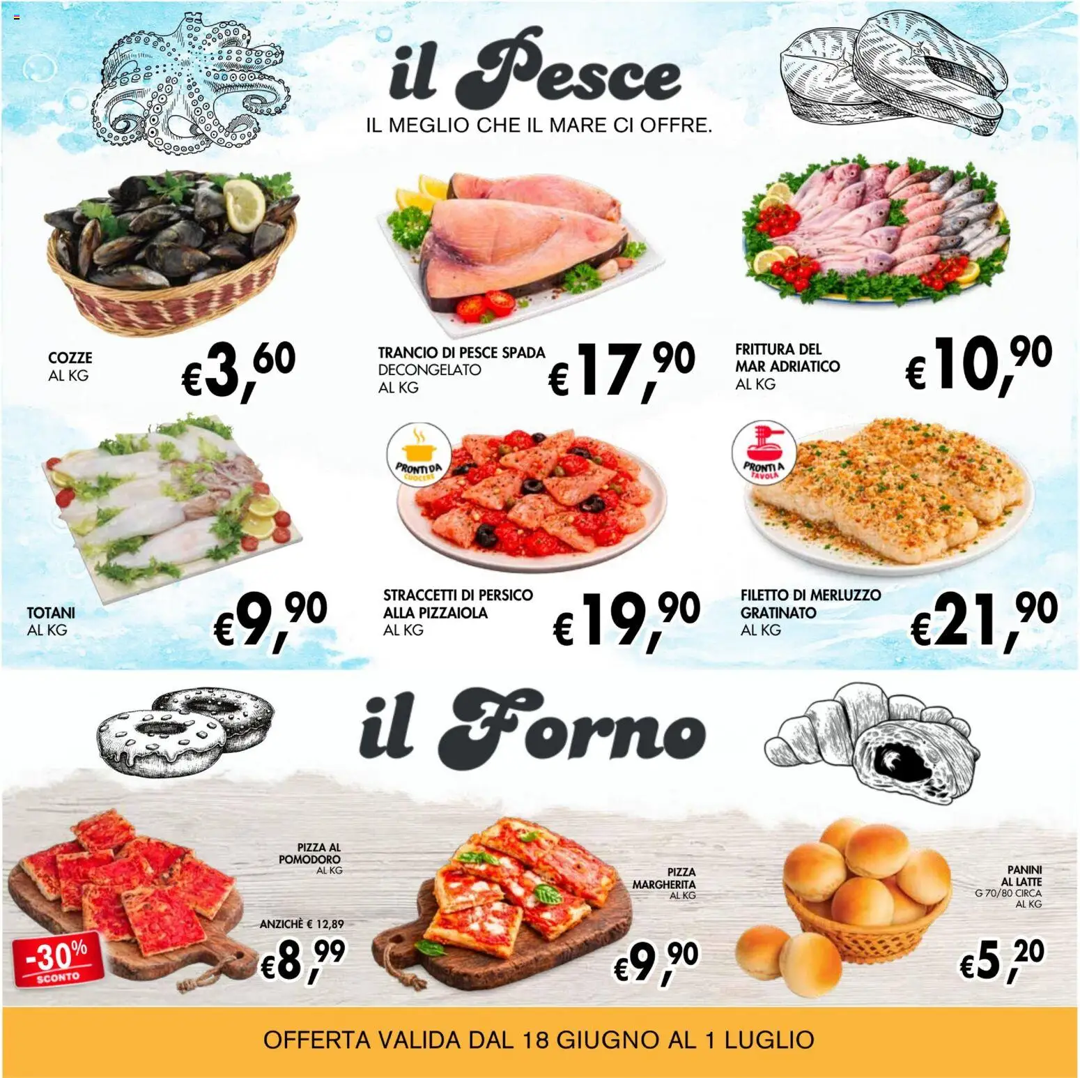 Volantino Coal del 18.06.2026 | Pagina: 8 | Prodotti: Pizza, Pesce, Merluzzo, Il pesce