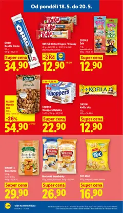 Náhled letáku STORCK Knoppers Oplatky, 3 x 25 g od 18.05.2026 | Strana: 28 | Produkty: Kofila, Mandle, Slanina, Oplatky