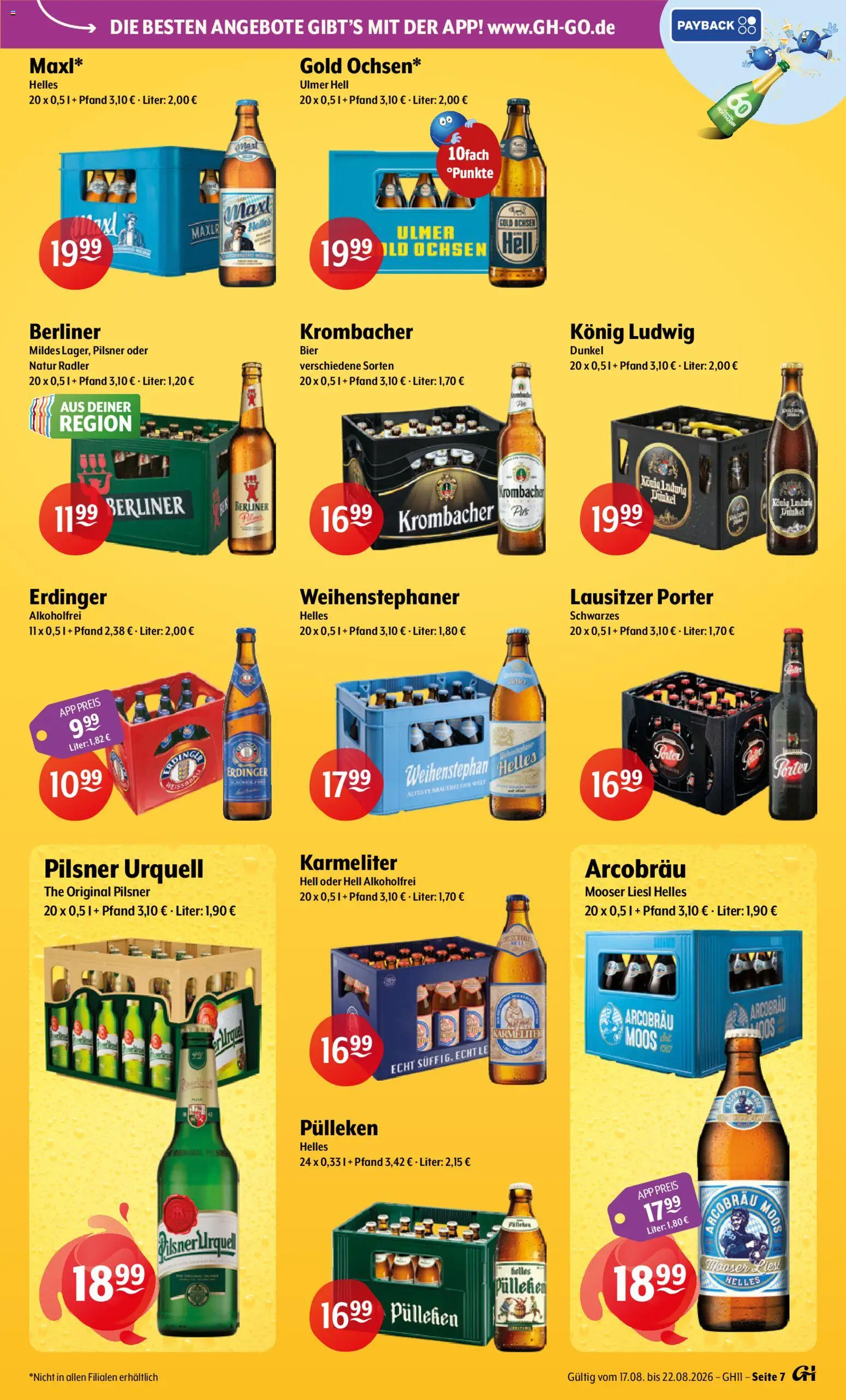 Getränke Hoffmann Prospekt – gültig ab 17.08.2026 | Seite: 7 | Produkte: Erdinger, Radler, Pilsner urquell, Krombacher