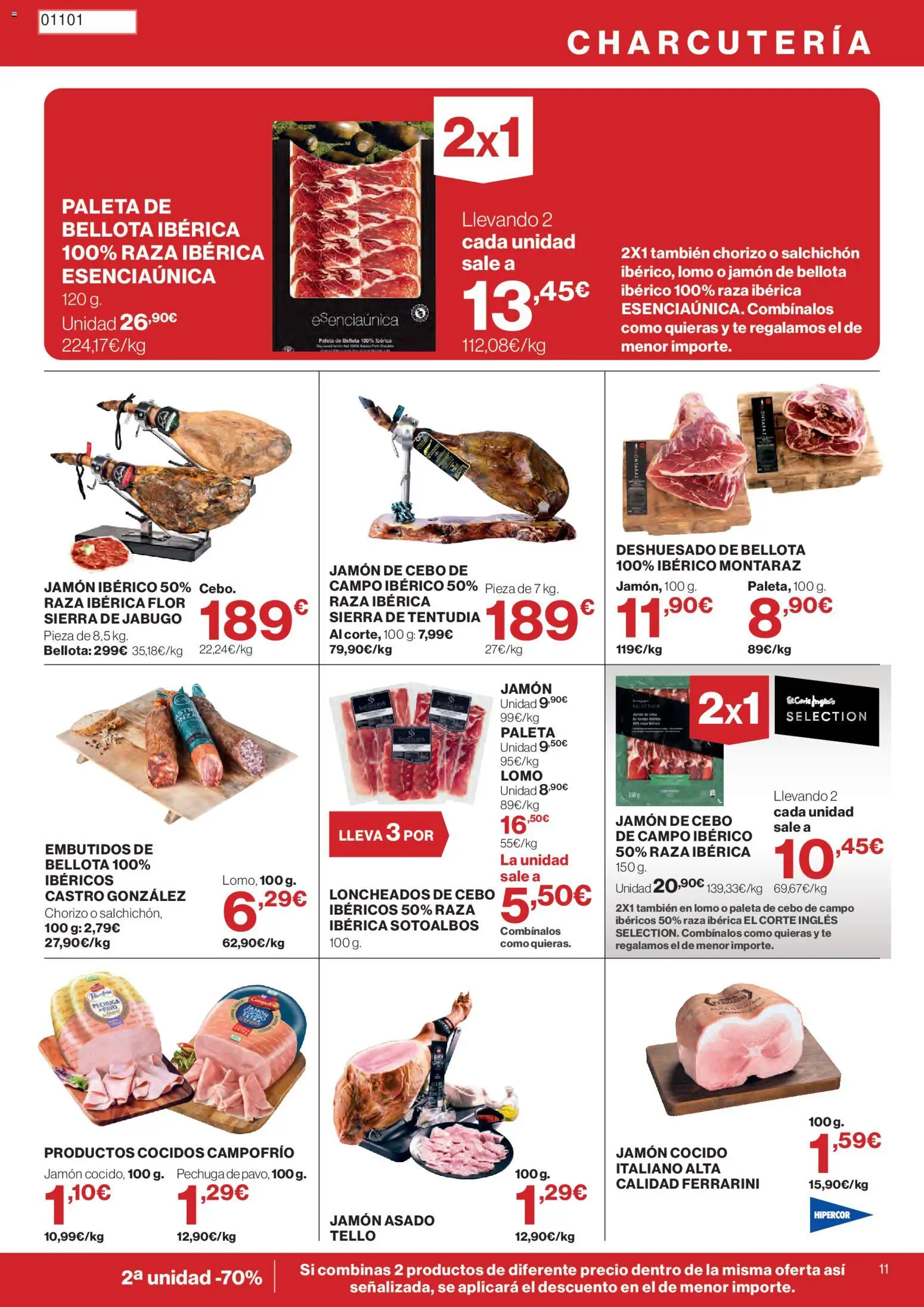 Hipercor catálogo │ válido desde el 30/07/2026 | Página: 11 | Productos: Jamón ibérico, Jamón, Jamón cocido, Té