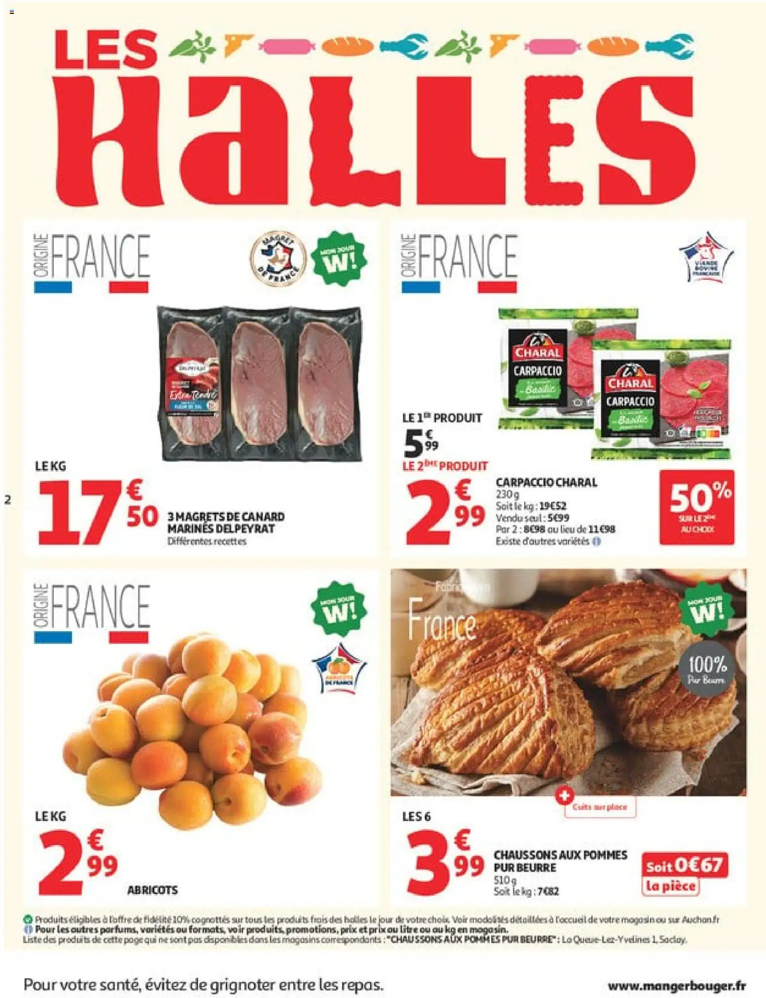 {H1} | Page: 2 | Produits: Abricots, Beurre, Chaussons, Magrets de canard
