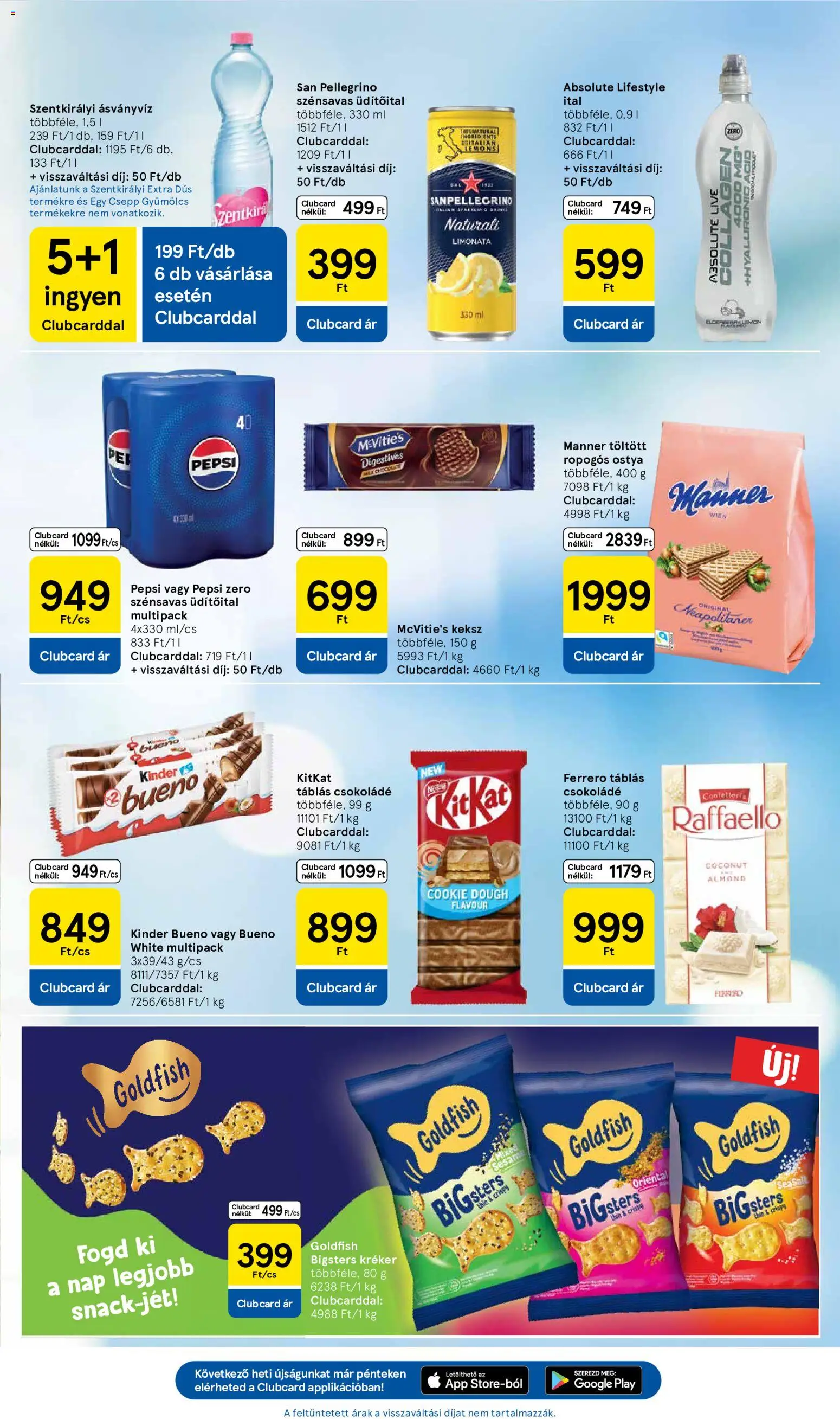 Tesco akciós ujság - amely érvényes a következő dátumtól: 04.06.2026 | Oldal: 21 | Termékek: Gyümölcs, Raffaello, Csokoládé, Ásványvíz