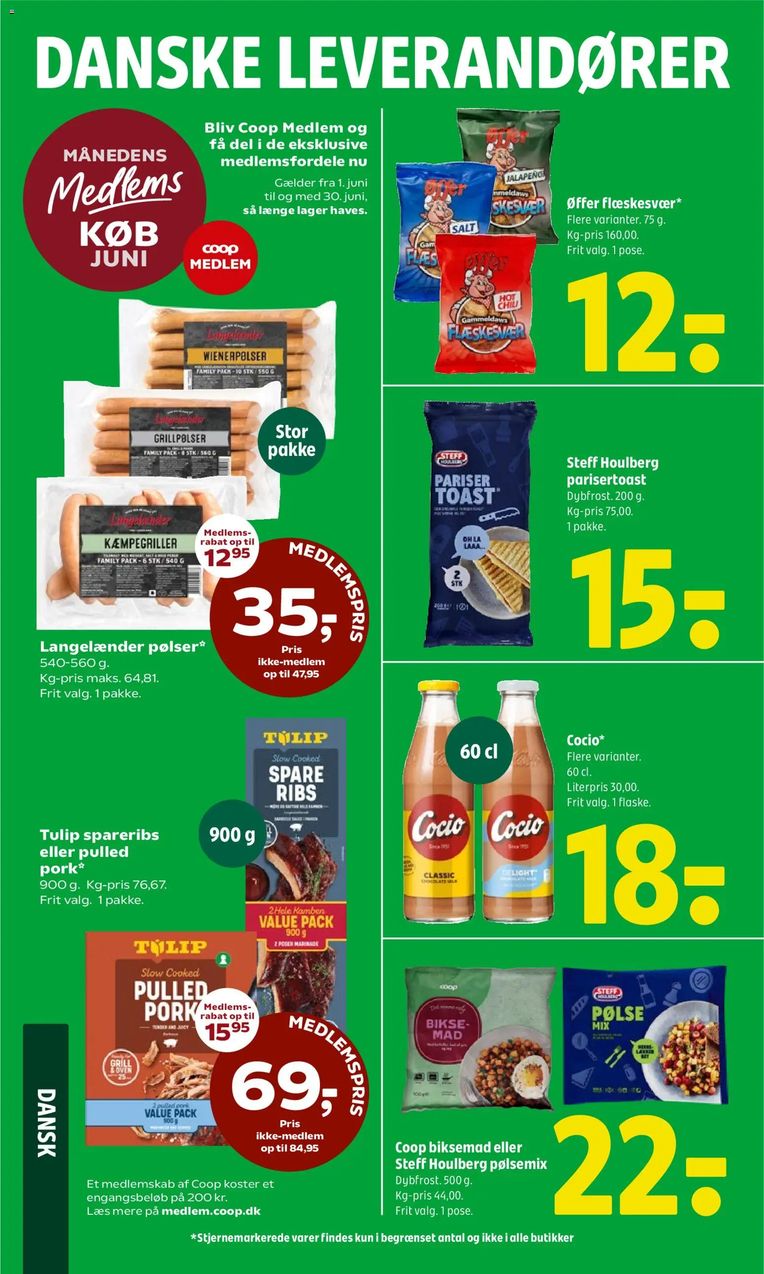 Coop 365 tilbudsavis – gyldig fra 18.06.2026 | Side: 19 | Produkter: Pølser, Salt, Spareribs, Aparelho de barbear