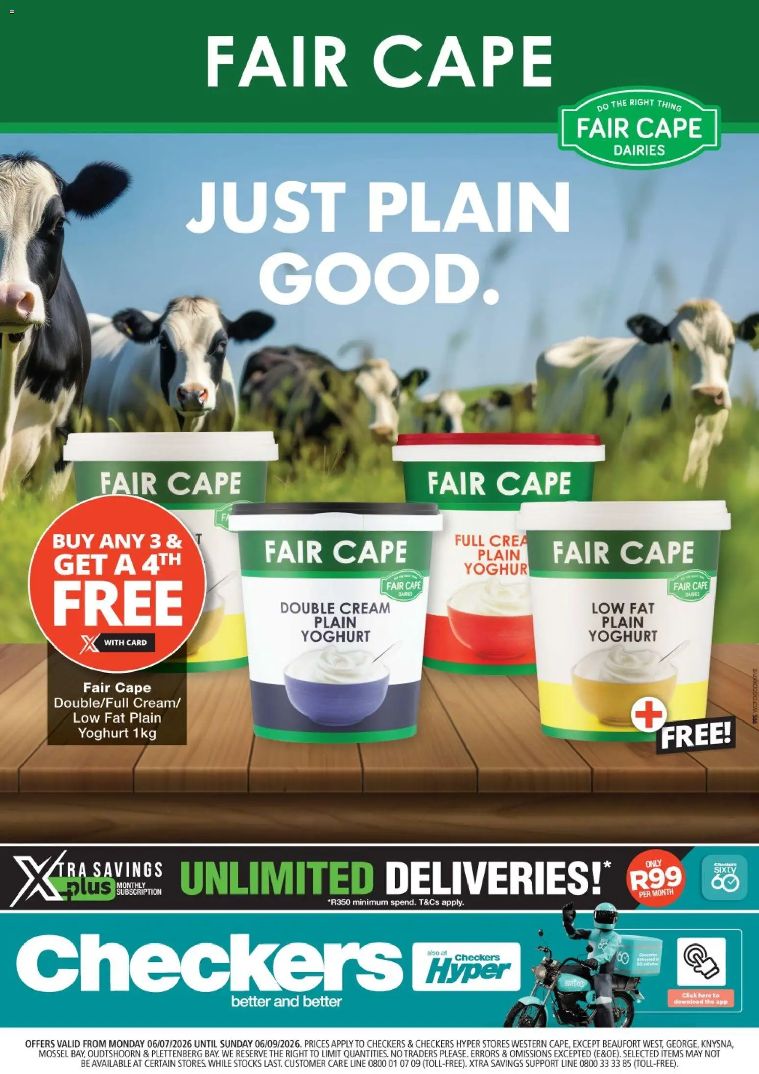 New Checkers catalogue – valid from 06/07/2026 | Page: 1 | Products: Yoghurt, Cream