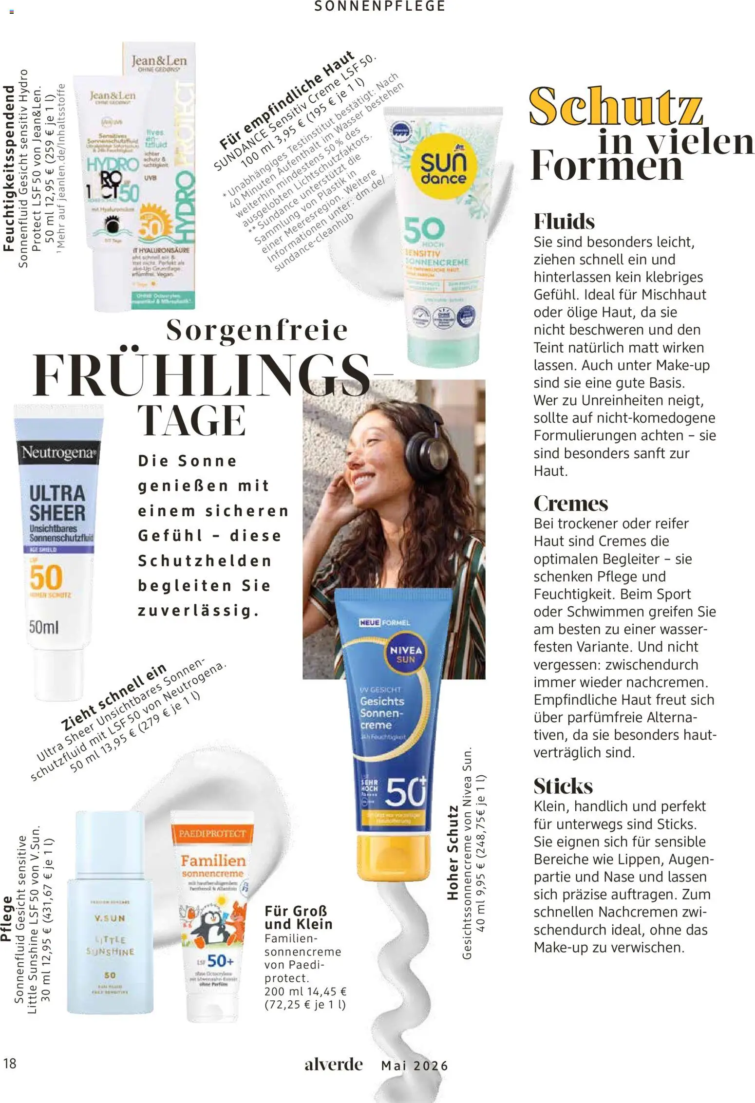 dm drogerie Prospekt 	 – gültig ab 01.05.2026 | Seite: 18 | Produkte: Creme, Sonnencreme, Wasser
