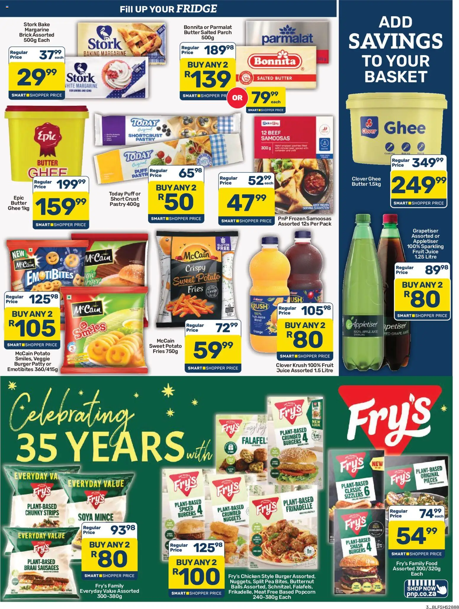 New Pick n Pay catalogue – valid from 25/09/2026 | Page: 3 | Products: Basket, Beef, Burgers, Fruit
