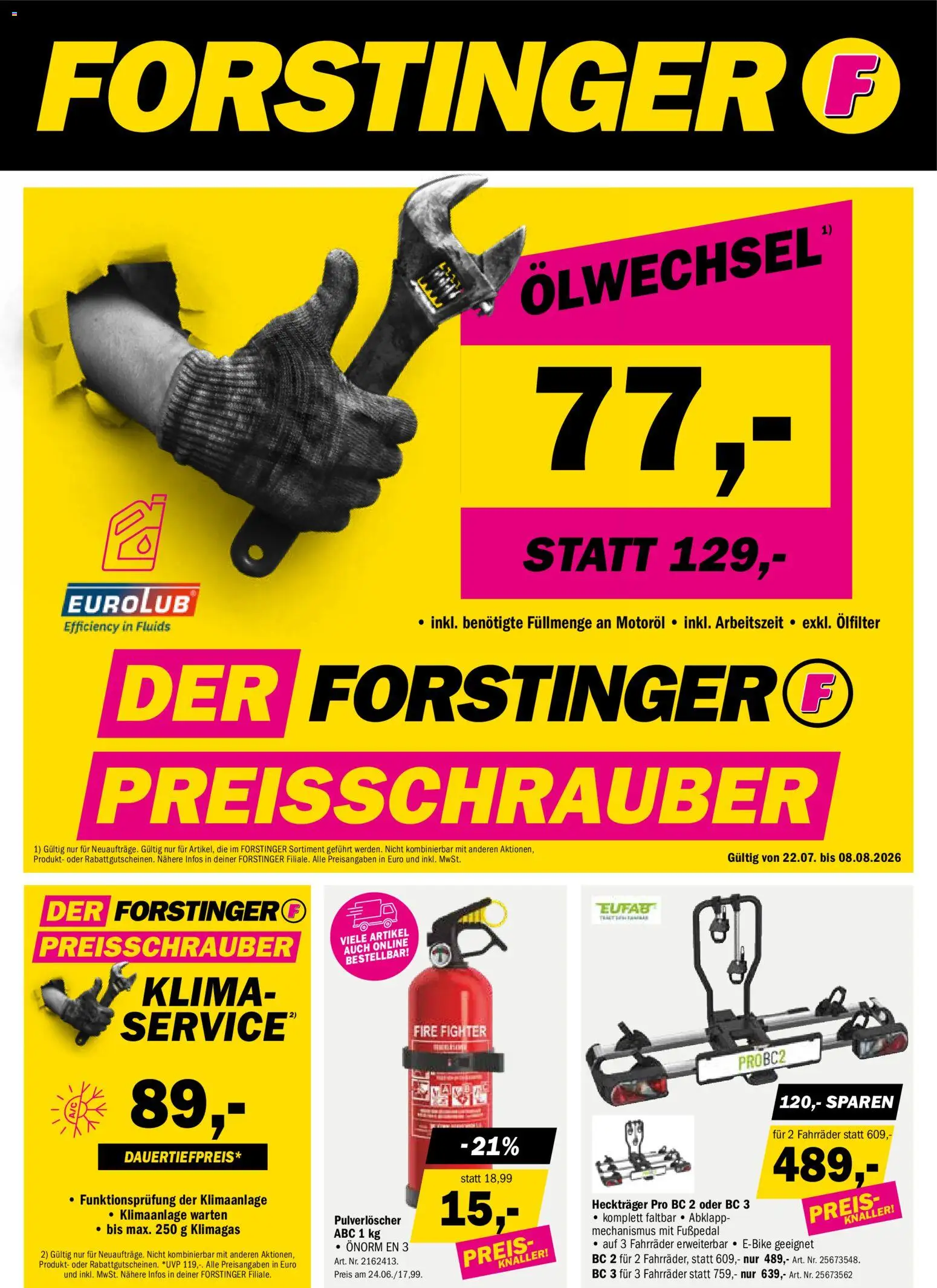 Forstinger Flugblatt (22.07.2026) catalogue cover