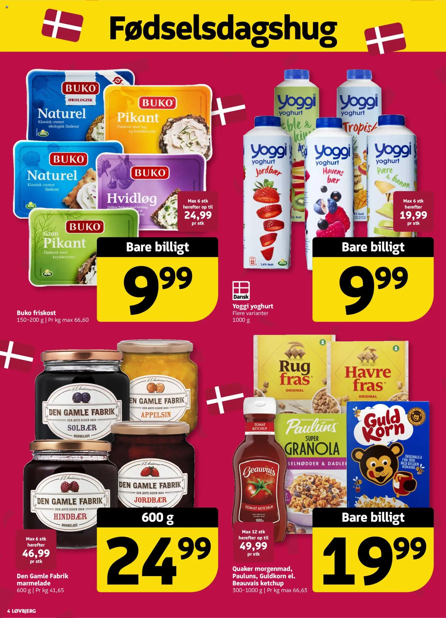 Løvbjerg tilbudsavis – gyldig fra 28/08/2026 | Side: 4 | Produkter: Yoghurt, Løg, Honning, Dadler
