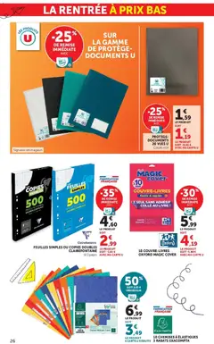 Hyper U - Prévisualisation de Hyper U - La rentrée à prix bas valide à partir de 15/07/2026 | Page: 26 | Produits: Colle, Élastiques, Livre