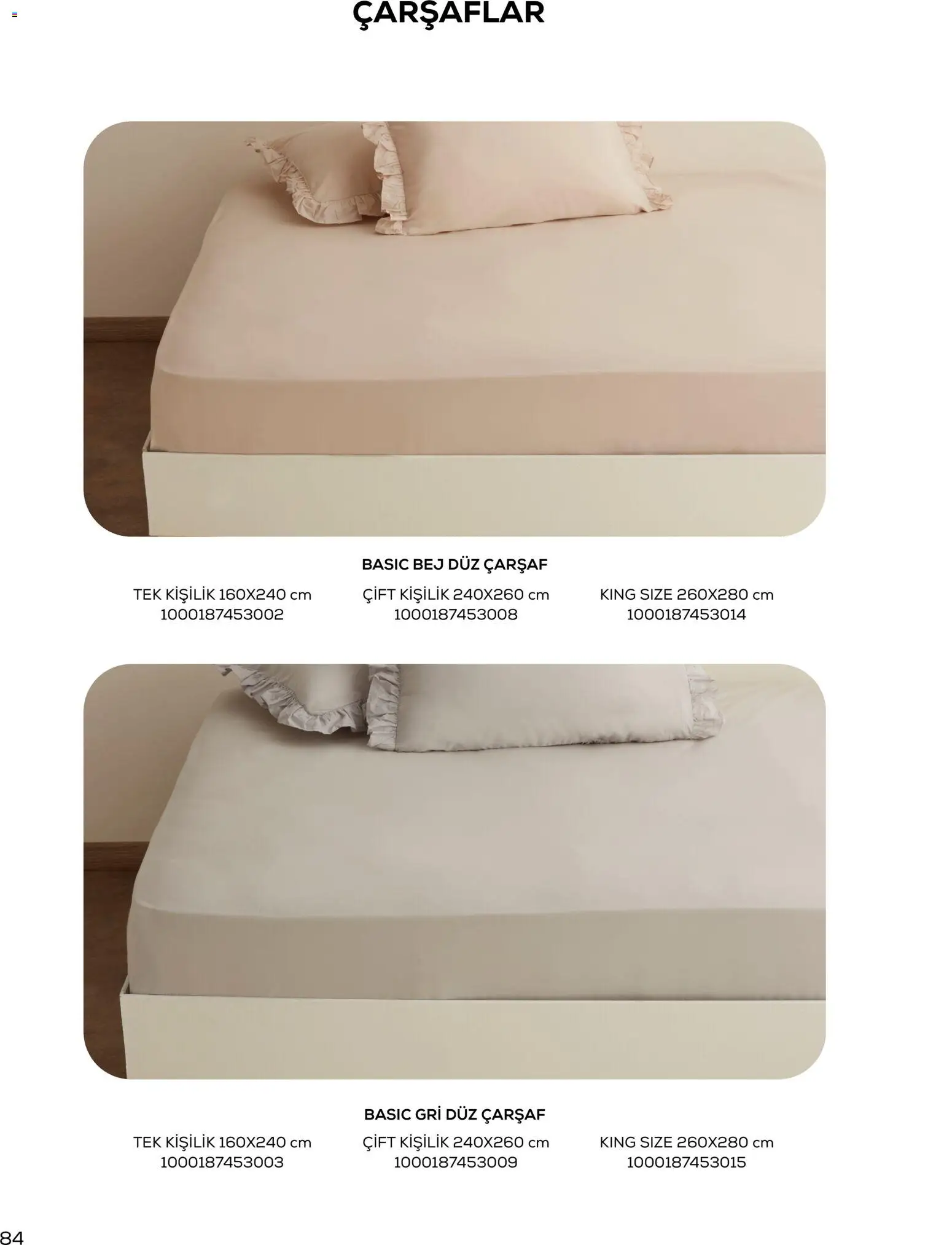 Karaca Home Katalog - 01.03.2026 tarihinden itibaren geçerlidir | Sayfa: 84 | Ürünler: Çarşaf