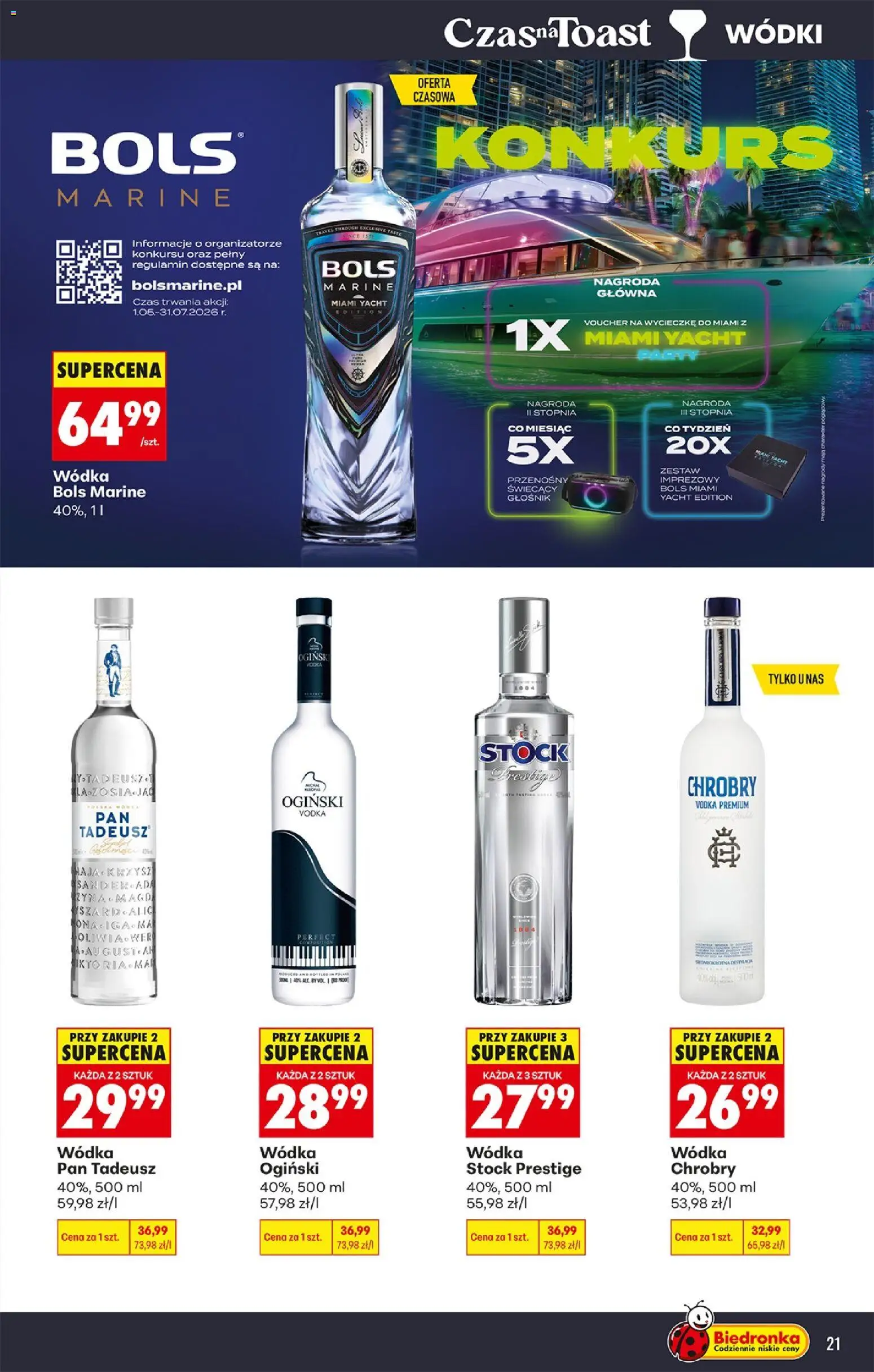 Biedronka Polsko leták - Czas na toast od 04.05.2026 | Strana: 21 | Produkty: Vodka