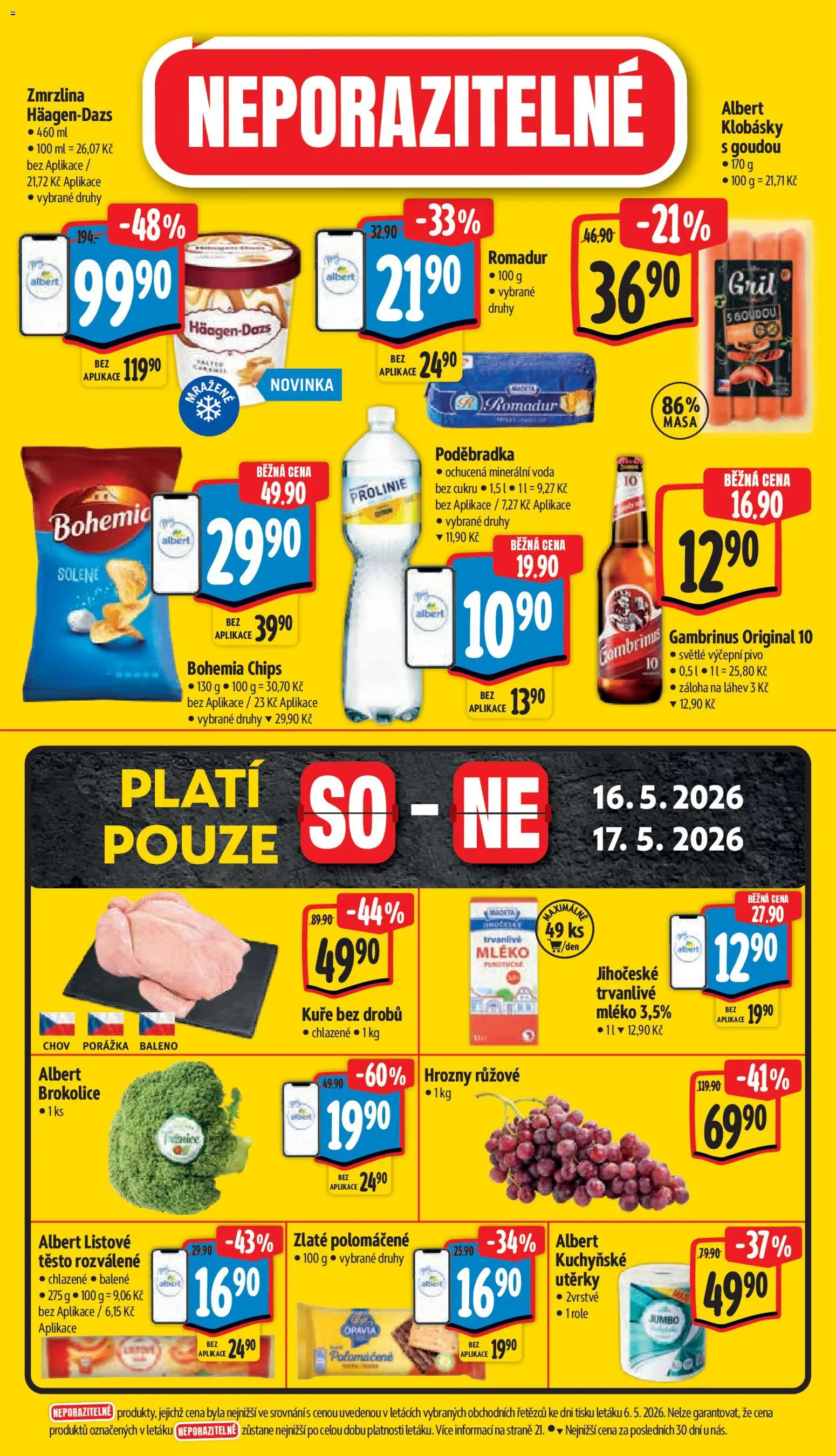 Albert leták - Supermarket od 13.05.2026 | Strana: 43 | Produkty: Gril, Kuře, Gambrinus, Těsto