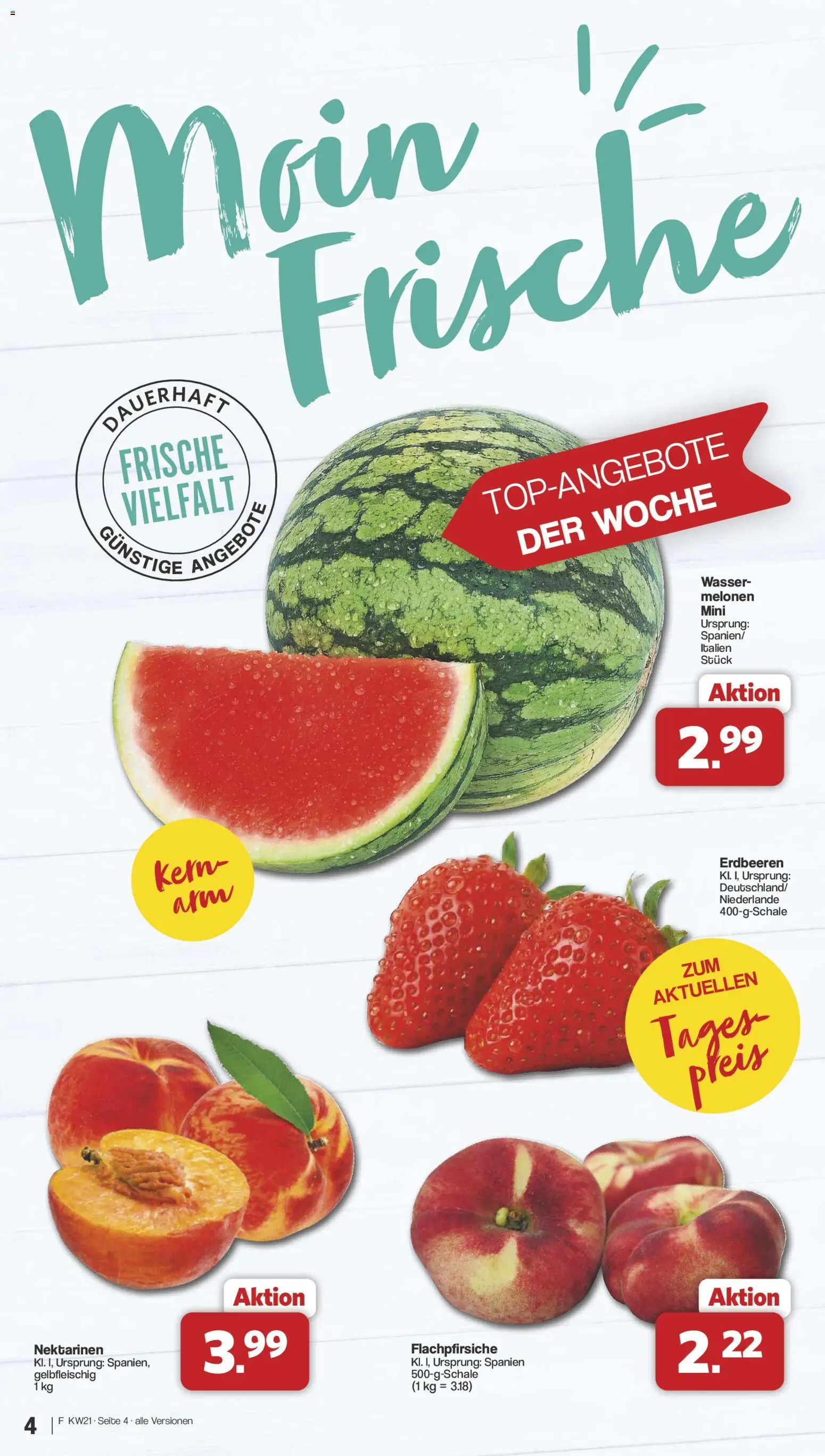 Famila Nordwest Prospekt 	 – gültig ab 18.05.2026 | Seite: 4 | Produkte: Nektarinen, Wasser, Erdbeeren