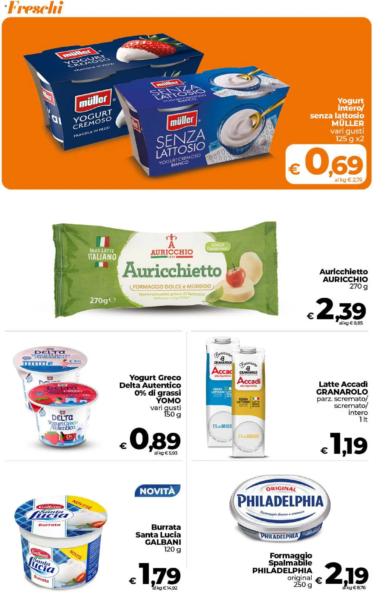 Volantino Ipercoop del 21/08/2026 | Pagina: 17 | Prodotti: Yogurt greco, Yogurt, Yogurt cremoso, Burrata