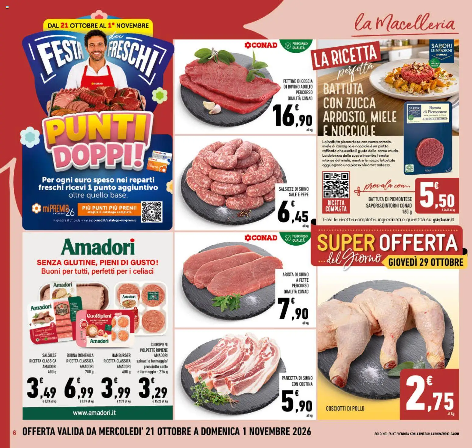 Volantino Conad del 21/10/2026 | Pagina: 6 | Prodotti: Sale, Nocciole, Zucca, Ingredienti