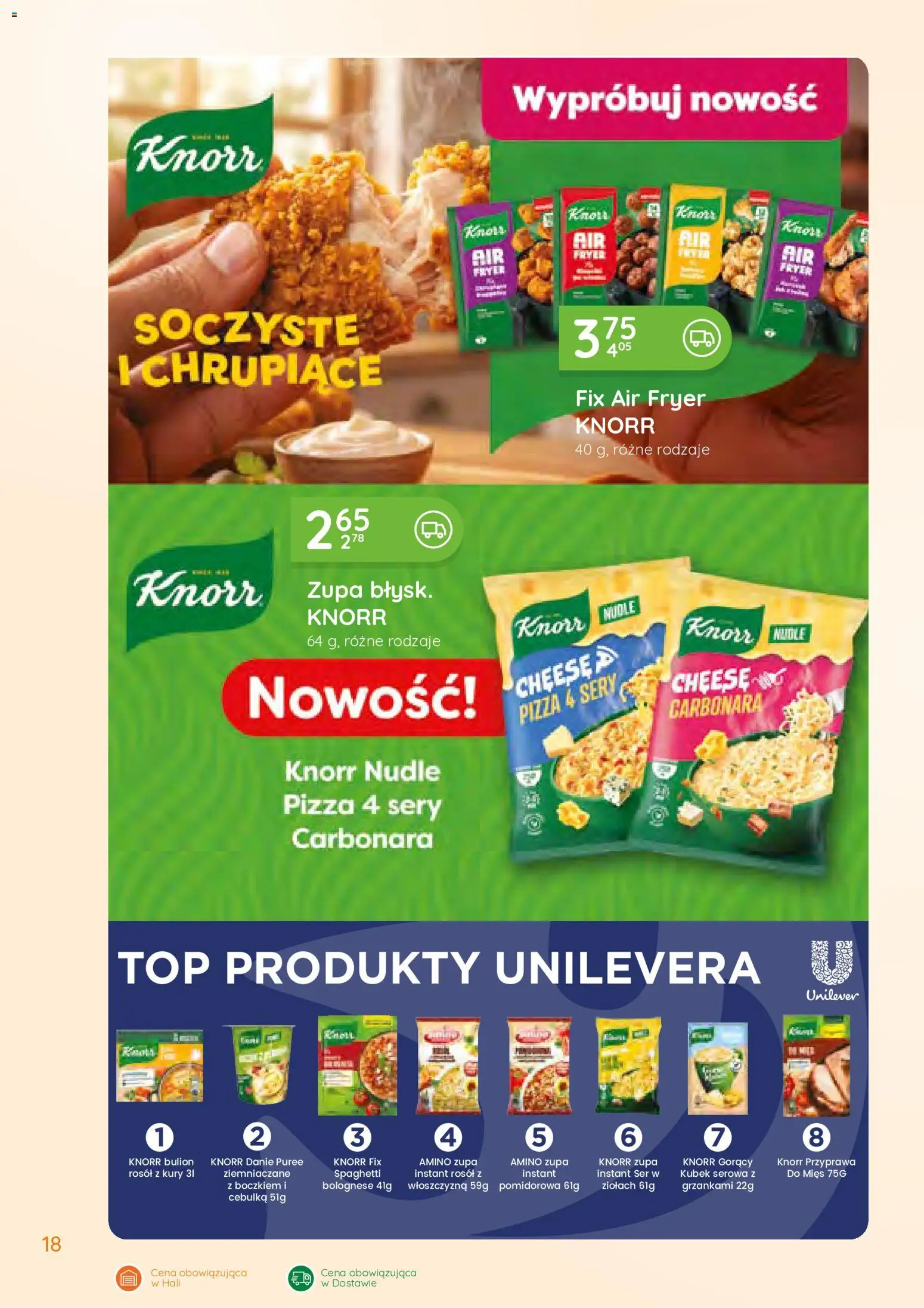 Eurocash gazetka - Południowy Wschód od 27.07.2026 | Strona: 18 | Produkty: Carbonara, Zupa, Ser, Pizza