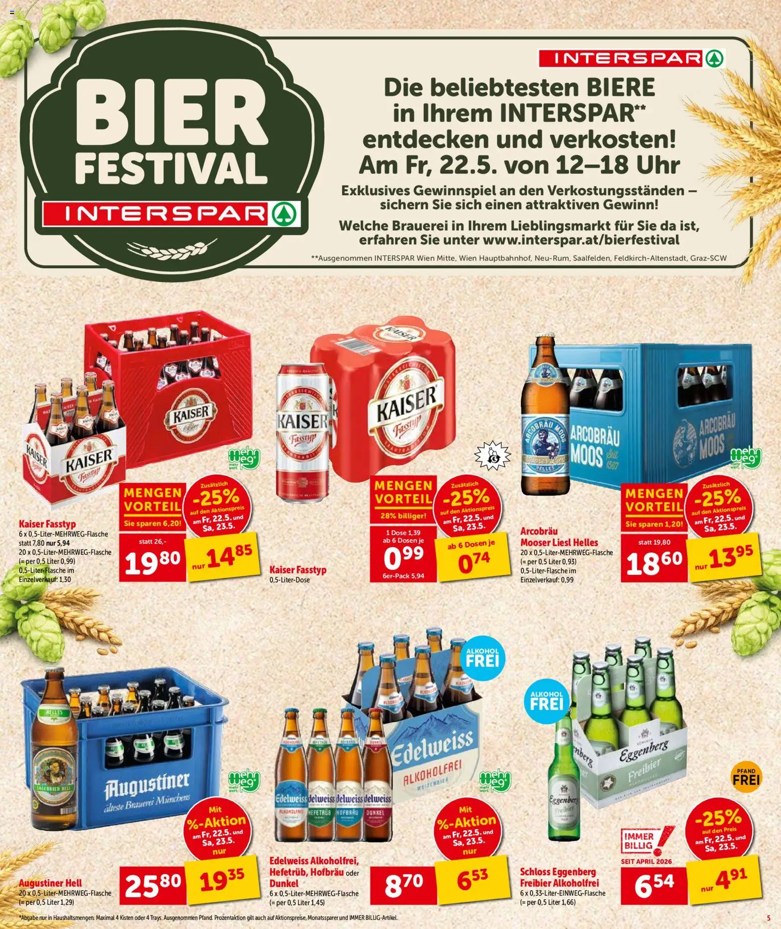 Interspar Flugblatt - Oberösterreich gültig ab 21.05.2026 | Seite: 6 | Produkte: Uhr, Bier