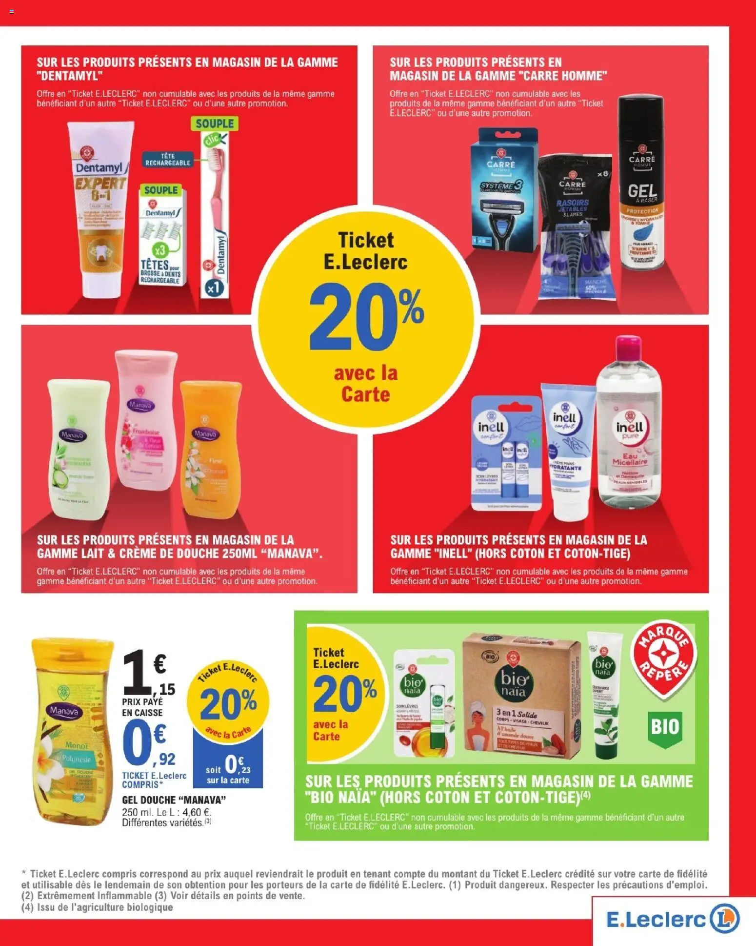 {H1} | Page: 3 | Produits: Framboise, Brosse, Gel douche, Lait