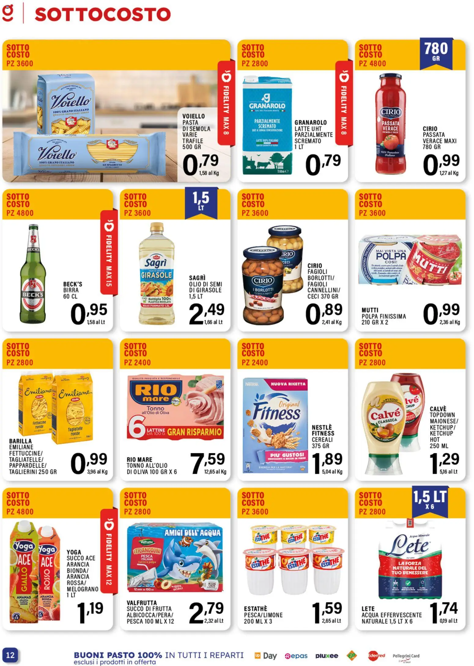 Volantino GECOP del 15.06.2026 | Pagina: 12 | Prodotti: Tagliatelle, Pasta, Pesca, Mutti