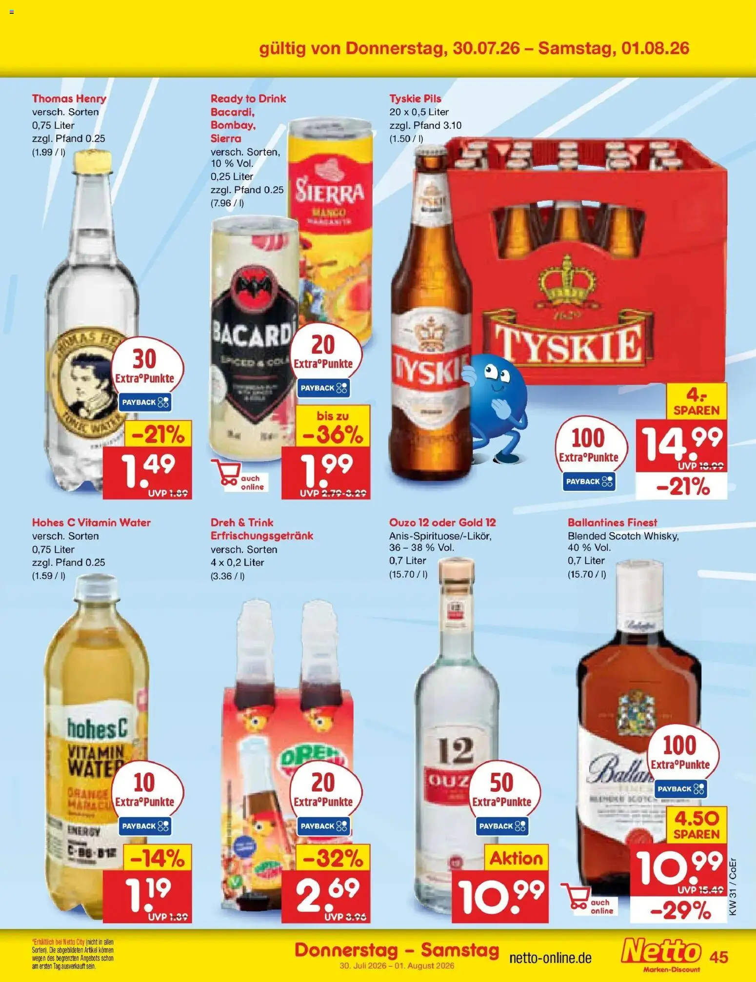 Netto Marken-Discount Prospekt Naumburg – gültig ab 27.07.2026 | Seite: 64 | Produkte: Ouzo 12, Tyskie, Ouzo, Energy