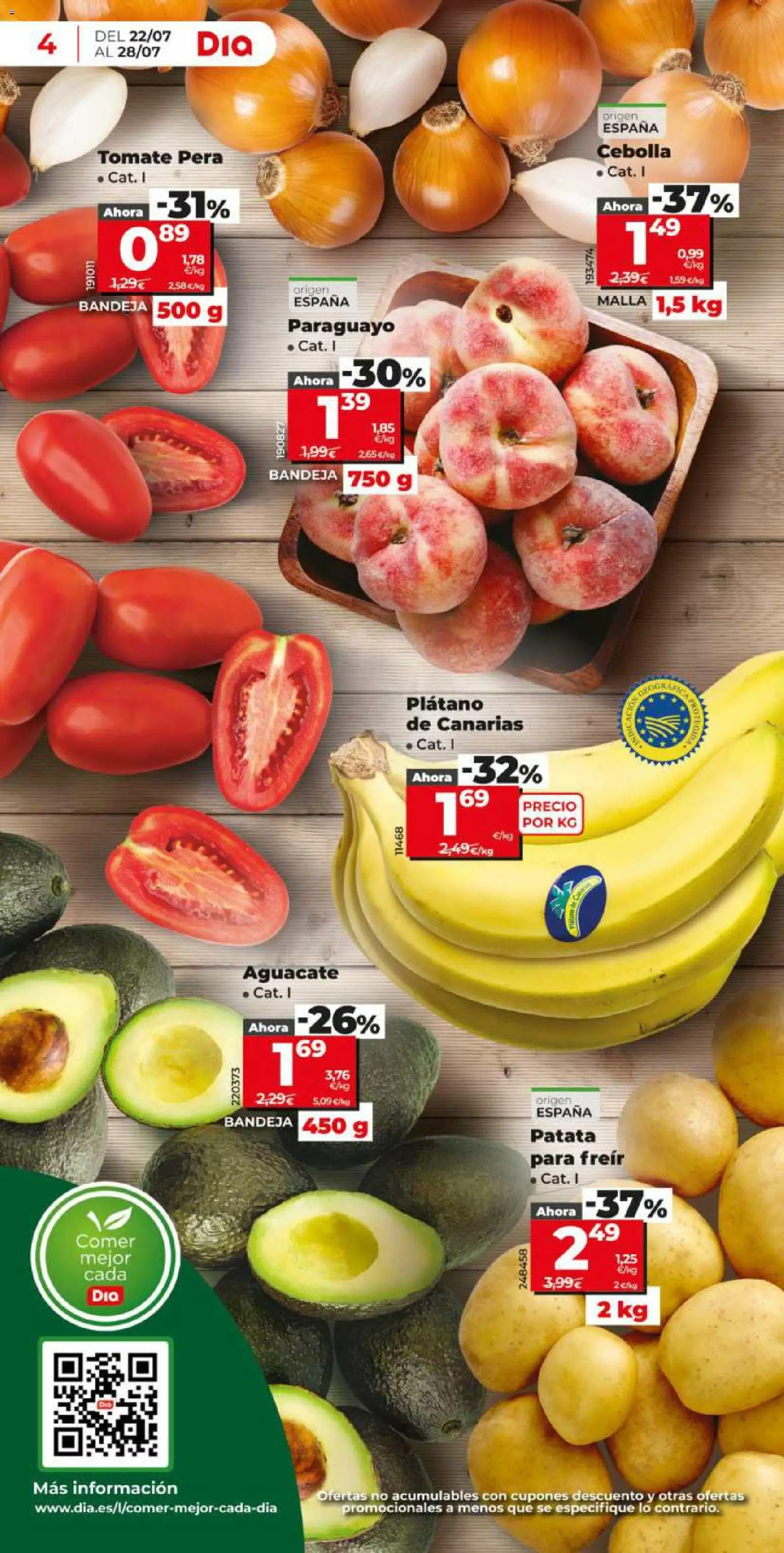 Dia - folleto Market │ válido desde el 22/07/2026 | Página: 4 | Productos: Bananas, Παγωμένο τσάι, Bandeja