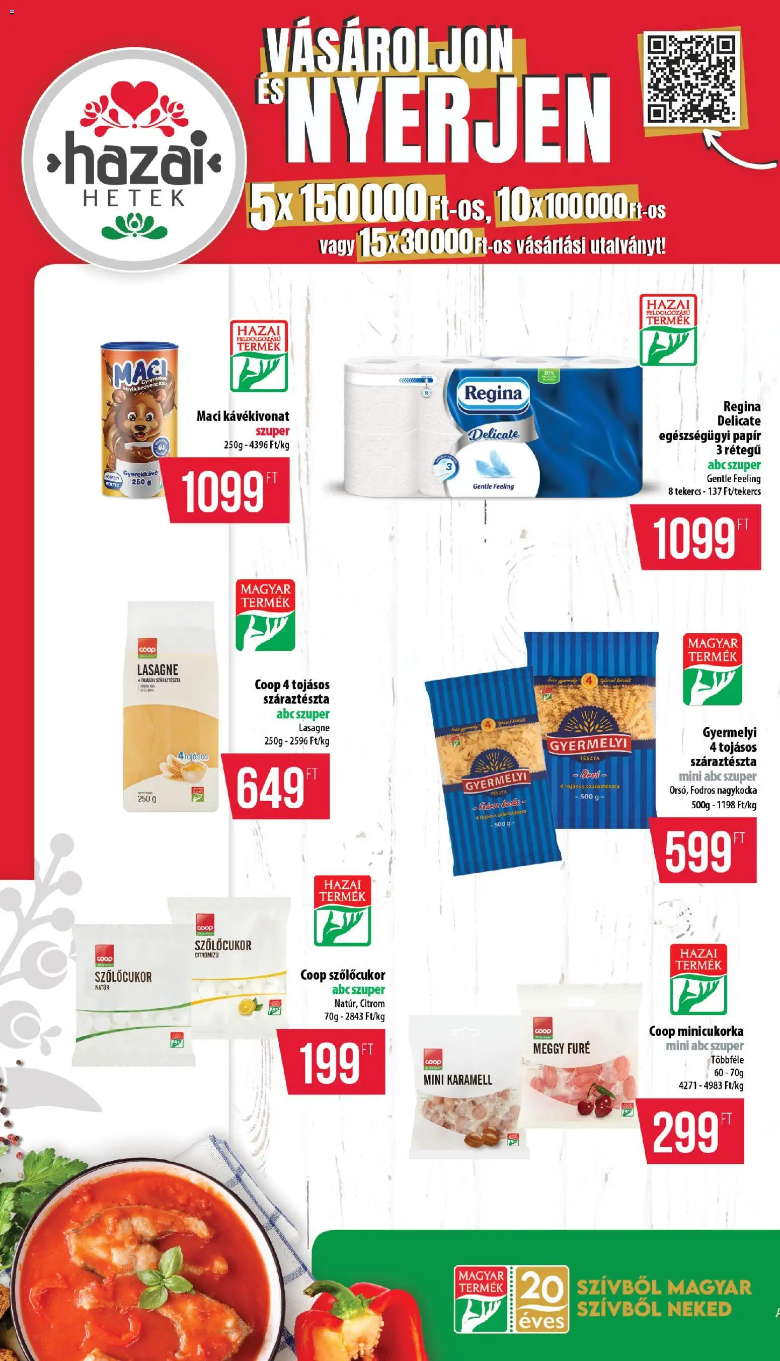 COOP akciós ujság - amely érvényes a következő dátumtól: 2026.09.24. | Oldal: 6 | Termékek: Fodros nagykocka, Szőlőcukor, Lasagne, Száraztészta