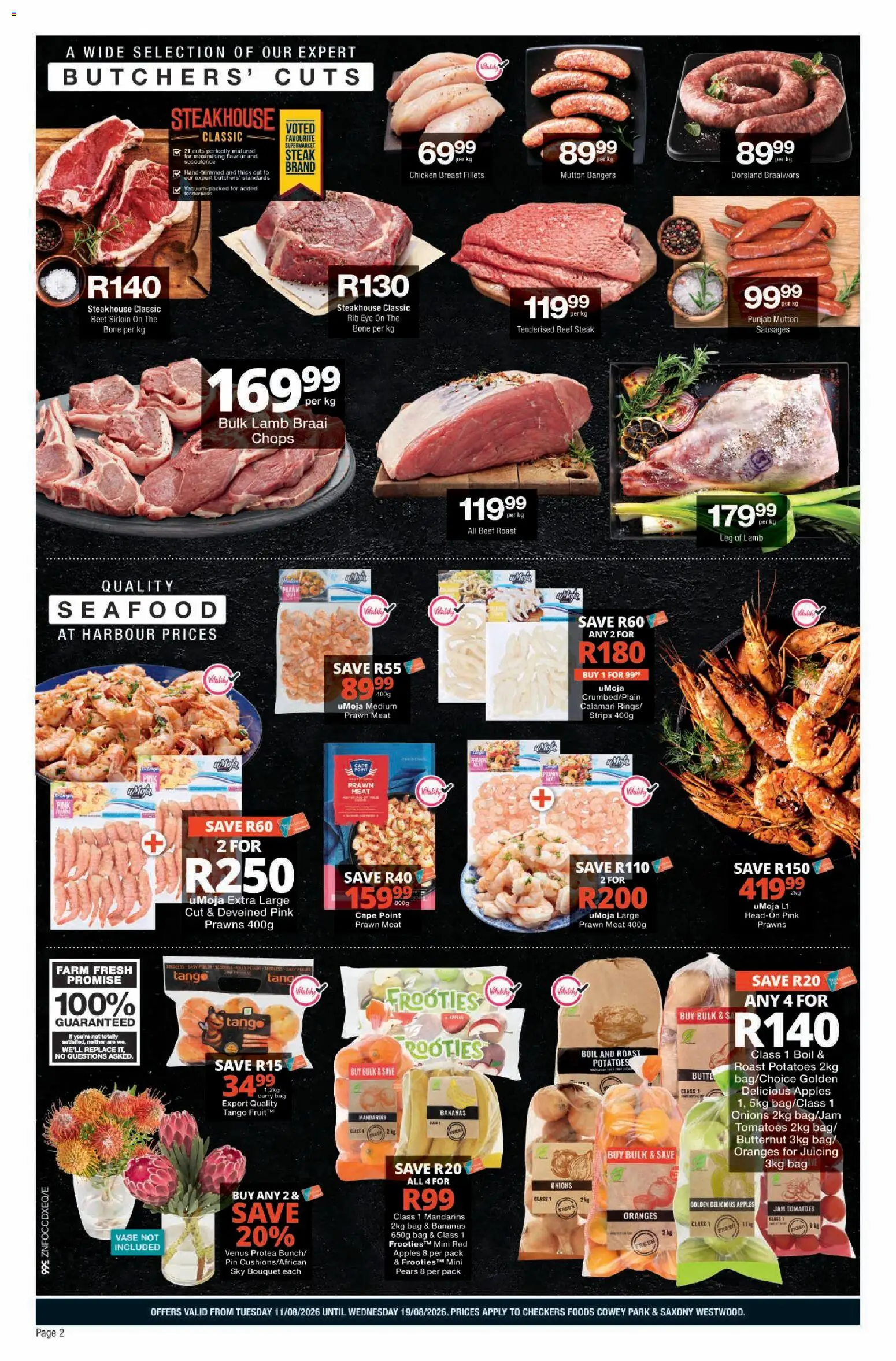 New Checkers catalogue – valid from 11/08/2026 | Page: 2 | Products: Jam, Bag, Bananas, Potatoes