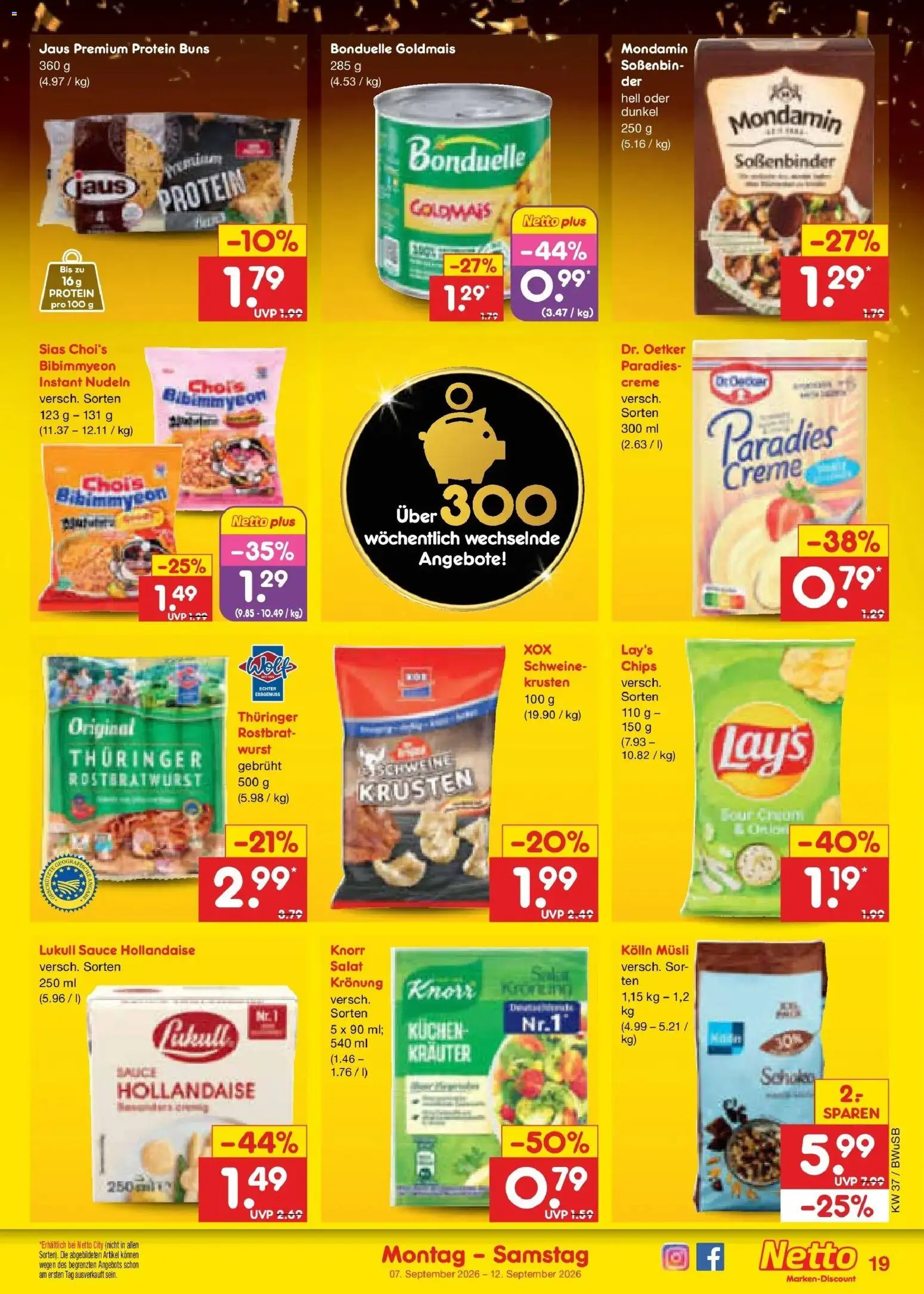 Netto Marken-Discount Prospekt Bielefeld – gültig ab 07.09.2026 | Seite: 27 | Produkte: Kolln musli, Creme, Wurst, Salat