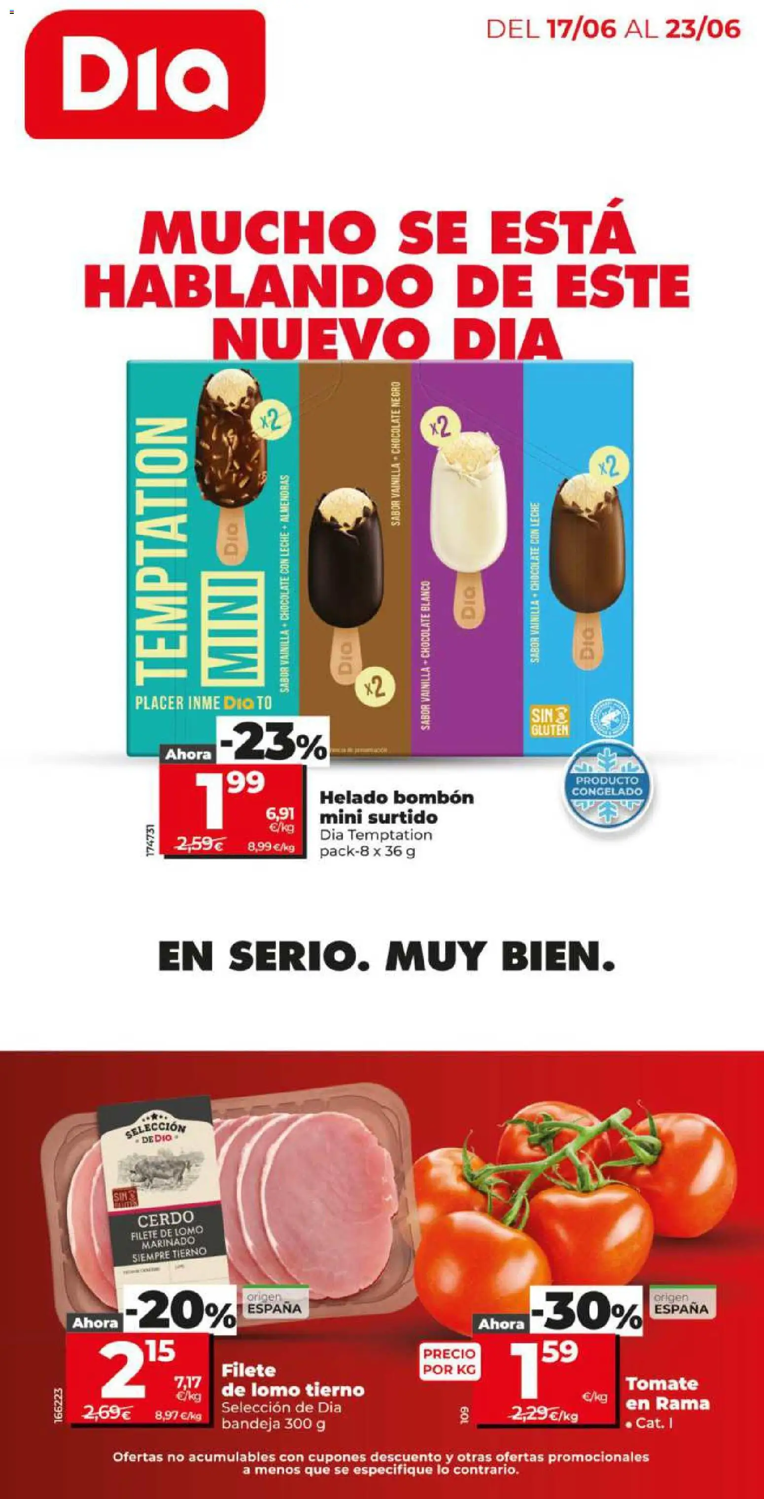 Dia - folleto Market │ válido desde el 17.06.2026 | Página: 1 | Productos: Helado bombón, Leche, Helado, Filete