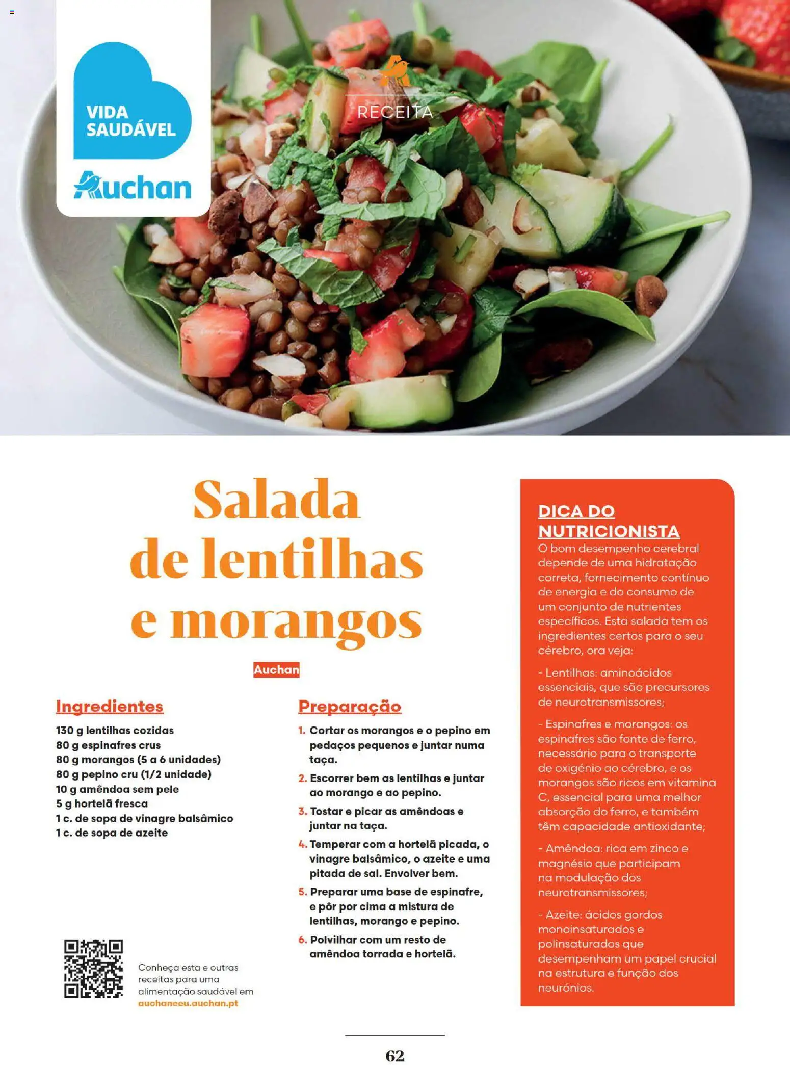 Auchan Revista Longevidade e Especial Bebe │ válido de 02/09/2026 | Página: 62 | Produtos: Espinafres, Hortelã, Base, Sopa