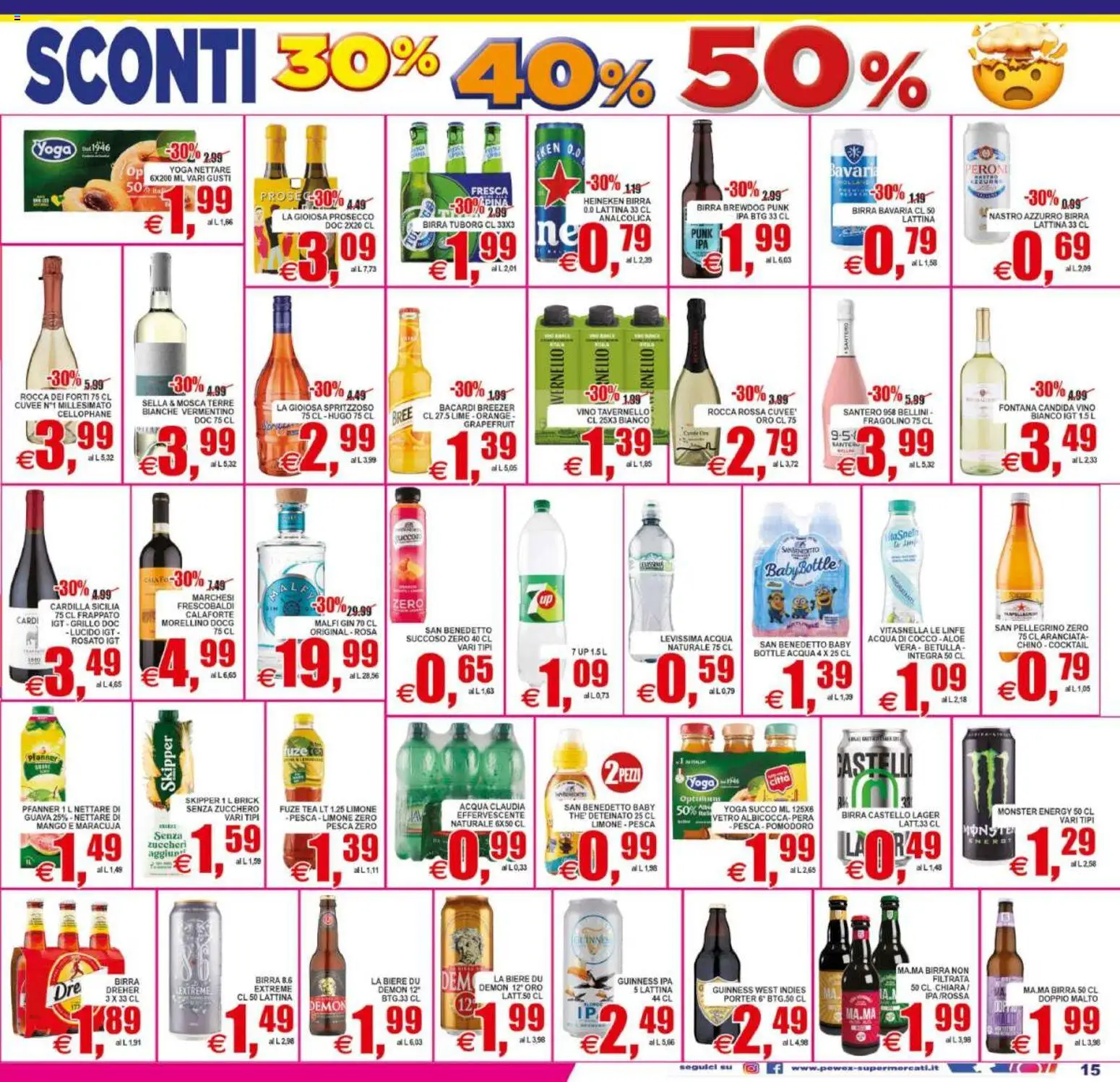 Volantino Pewex del 02/09/2026 | Pagina: 15 | Prodotti: Succo, Prosecco, Bacardi, Zucchero