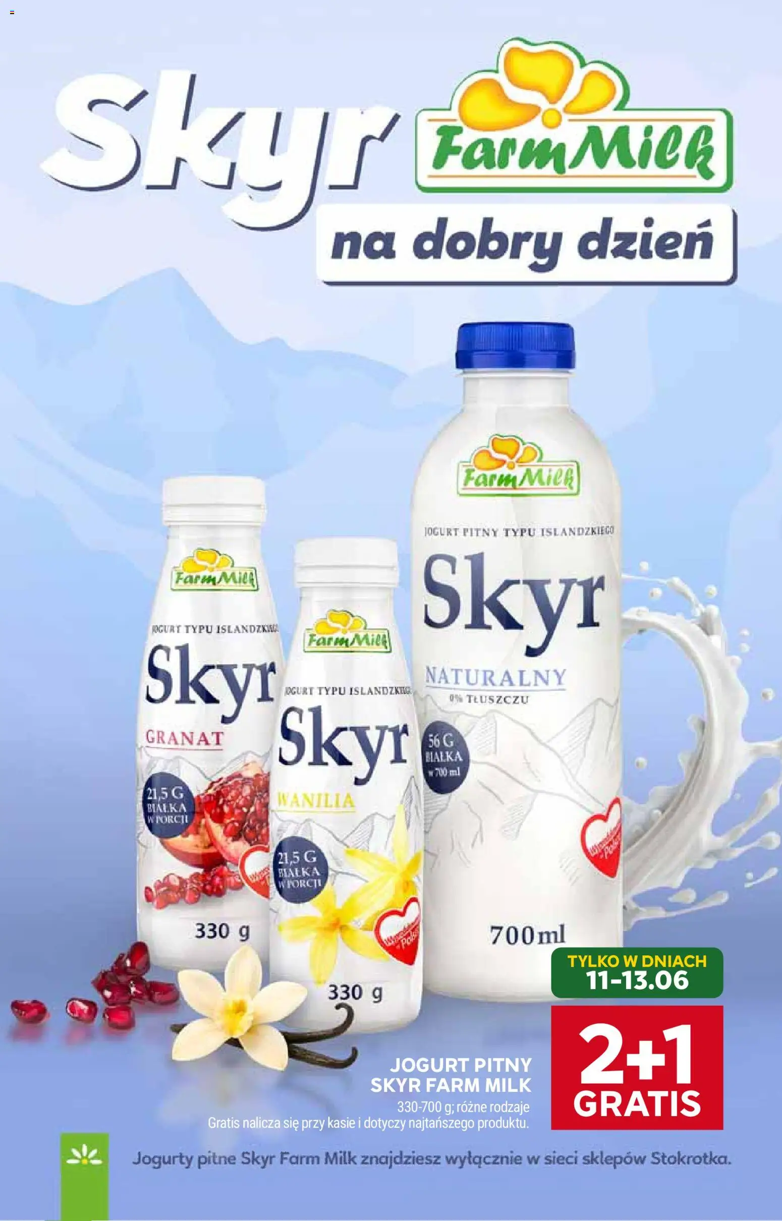 Stokrotka gazetka - Market od 11.06.2026 | Strona: 14 | Produkty: Jogurty pitne, Jogurt pitny, Jogurt, Skyr