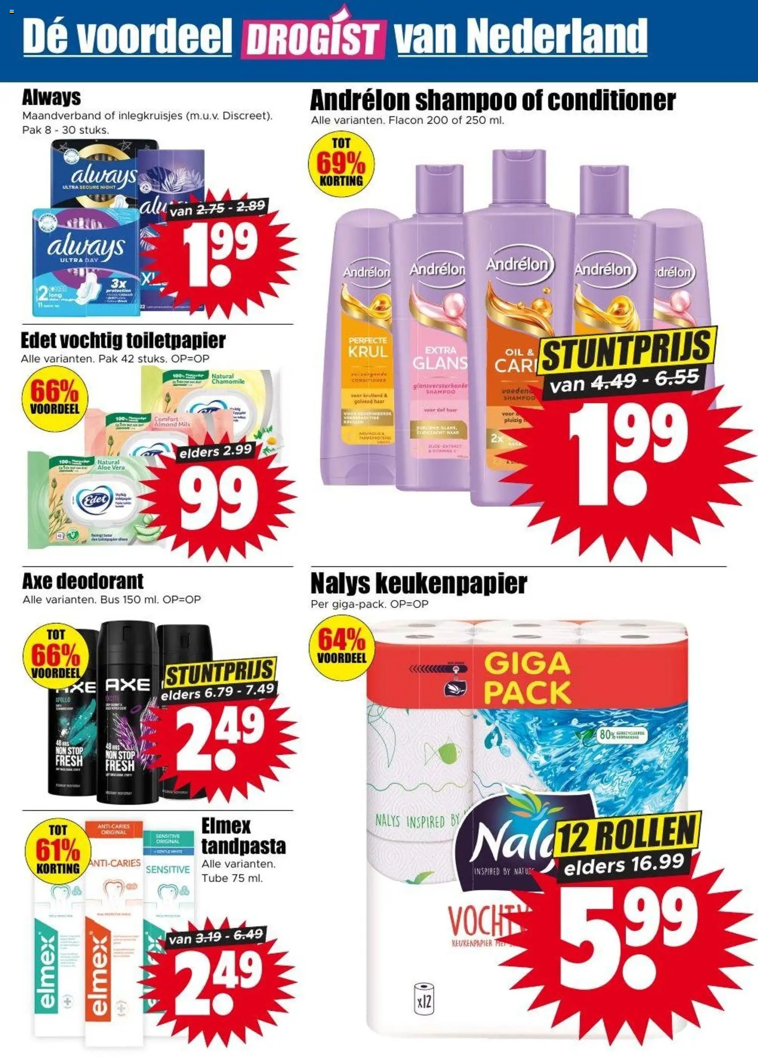 {H1} | Pagina: 24 | Producten: Maandverband, Toiletpapier, Aloë Vera, Shampoo