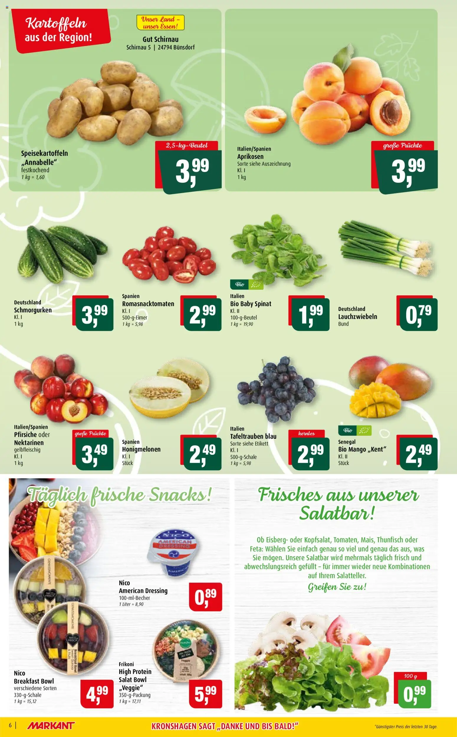 Markant Prospekt – gültig ab 27.07.2026 | Seite: 6 | Produkte: Feta, Thunfisch, Kartoffeln, Mango