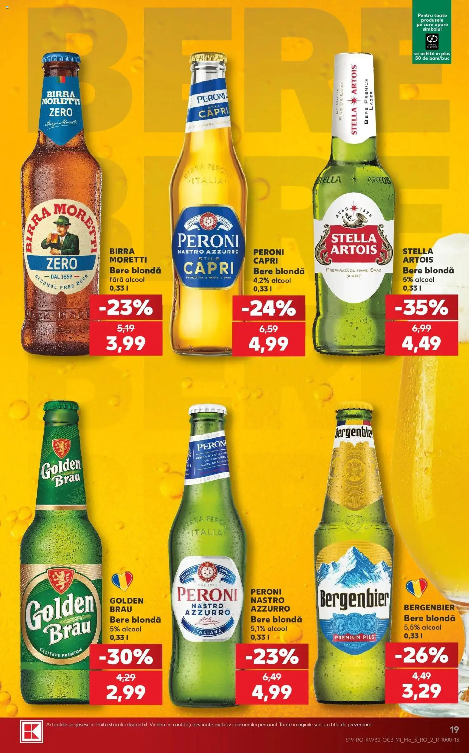 Noul catalog Kaufland – valabil de la 05.08.2026 | Pagină: 19 | Produse: Zero, Premium, Bergenbier, Plus