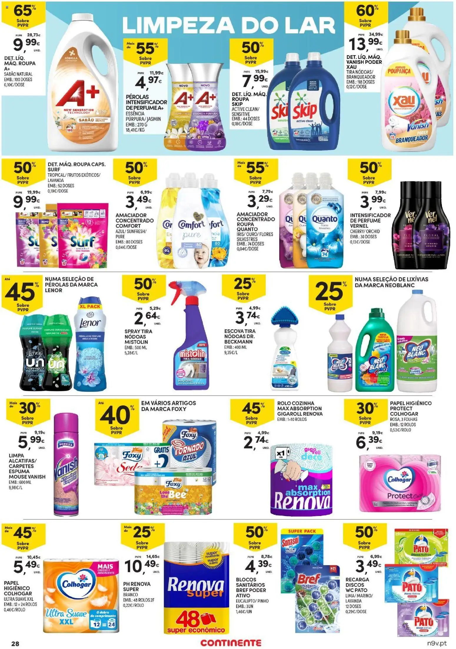 Continente Açores │ válido de 17/09/2026 | Página: 28 | Produtos: Mouse, Papel higiénico, Perfume, Pato