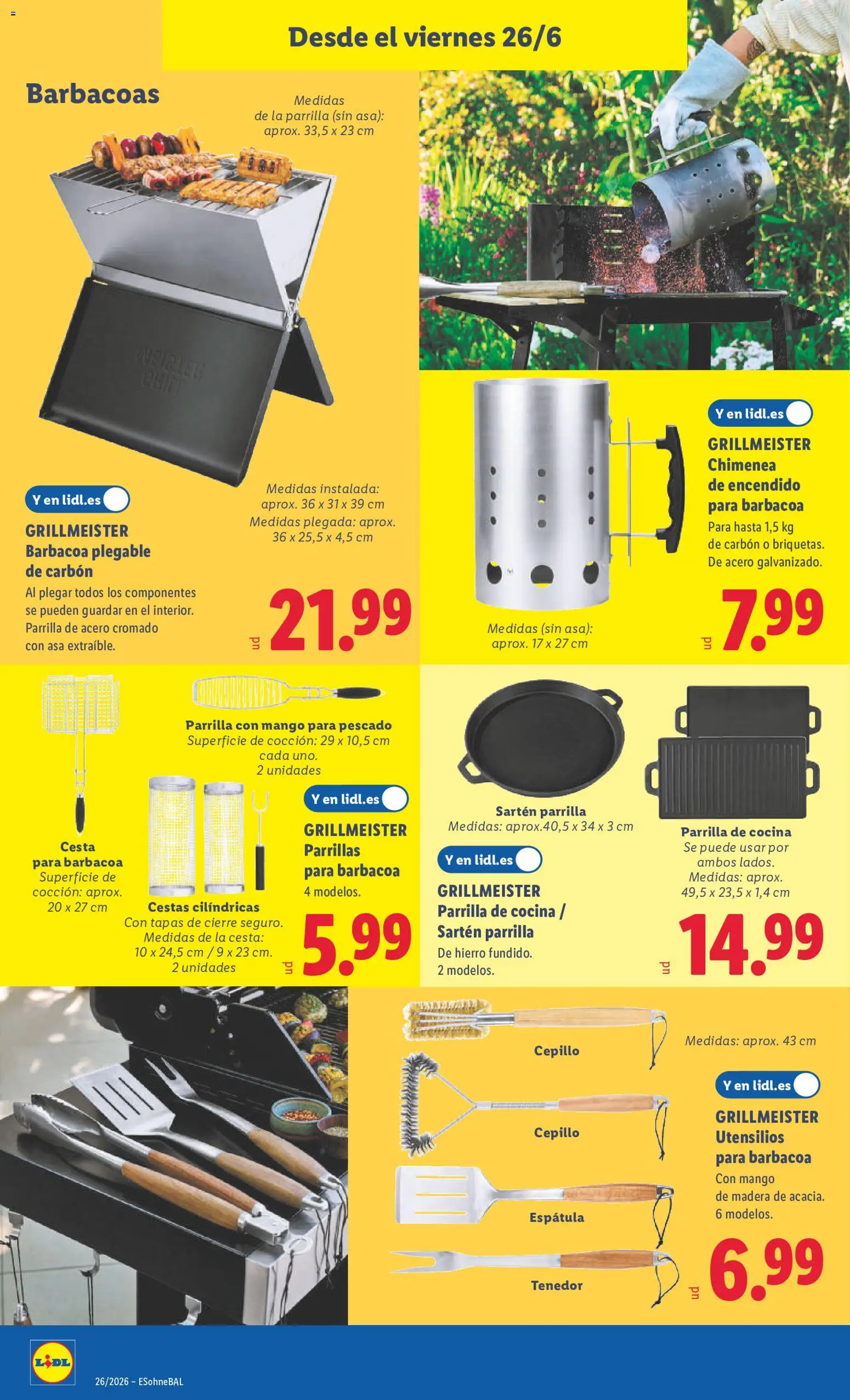 Lidl folleto de bazar │ válido desde el 22.06.2026 | Página: 32 | Productos: Barbacoa, Cocina, Ρούτερ, Cesta