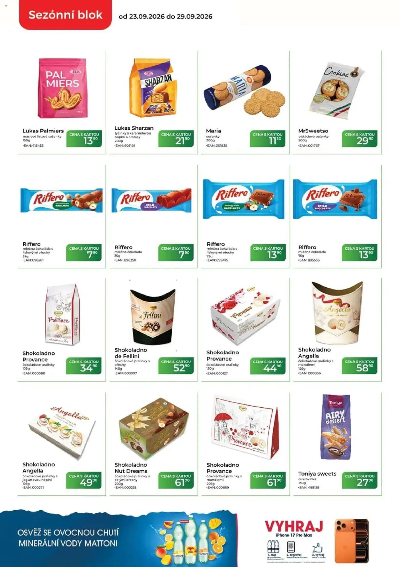 Tamda Foods leták od 23.09.2026 | Strana: 4 | Produkty: Mattoni, Ořechy, Tyčinky, Blok